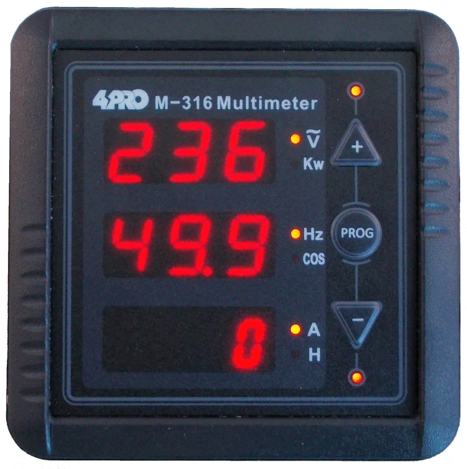 4PRO M-316 Digital Multimeter, 1 Ph, V/A/Hz/KW/COS/T, (67mm*67mm), 85-265VAC 50/60Hz