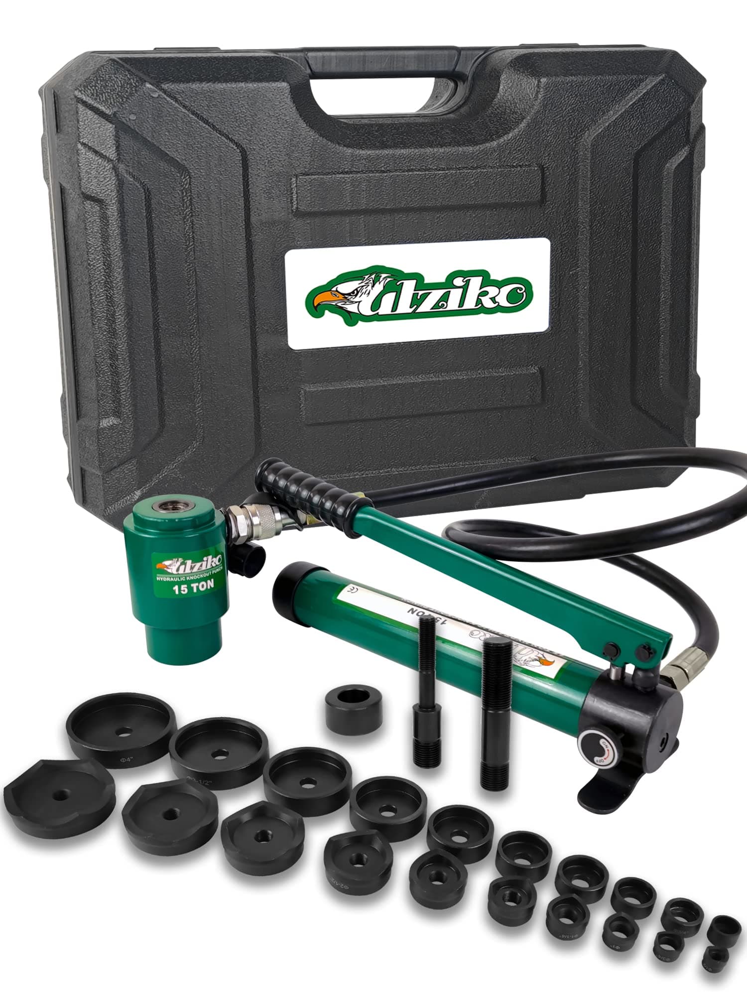 Hydraulic Knockout Punch Electrical Conduit Hole Cutter Set KO Tool Kit 1/2 to 4 inch