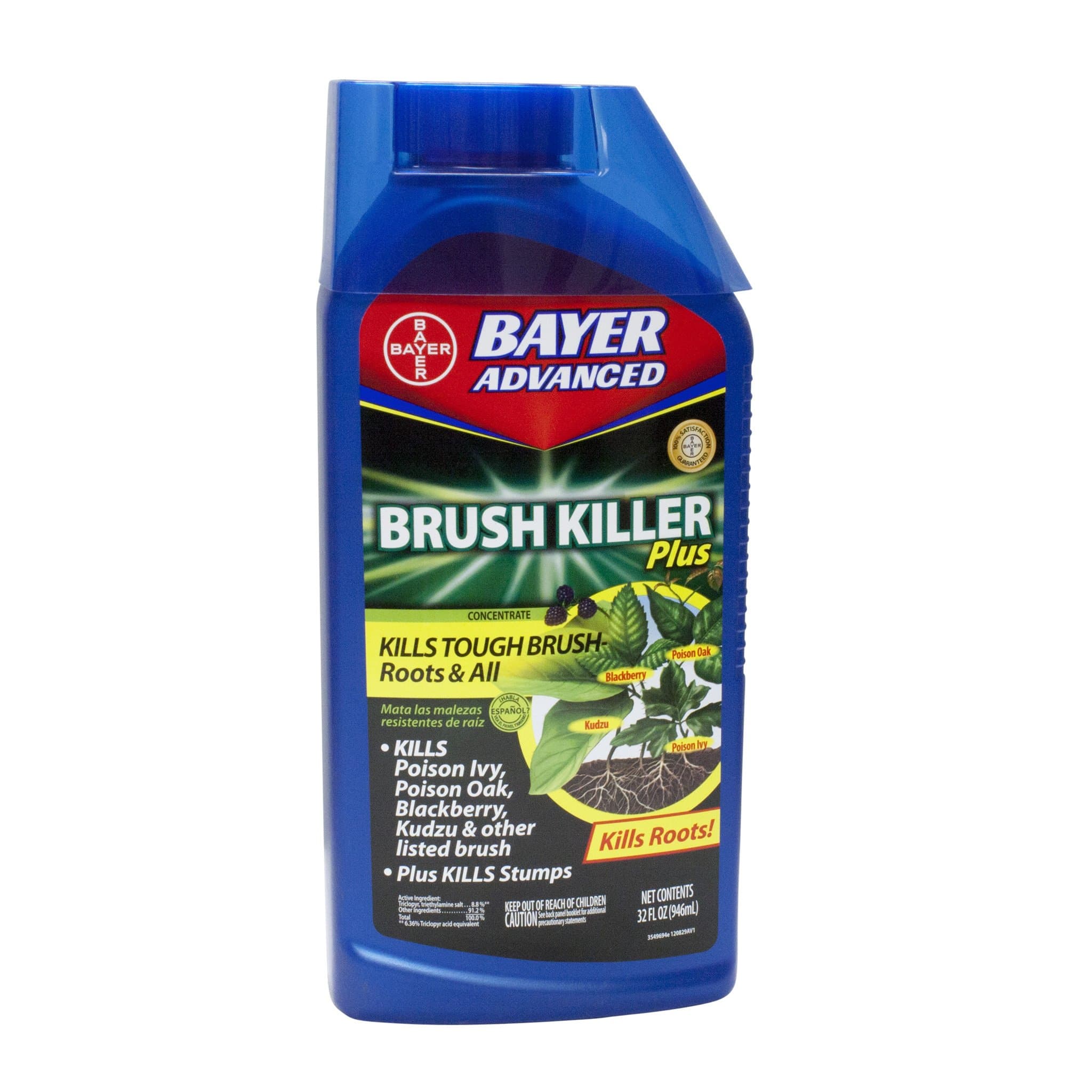 Brush Killer Plus, Concentrate, 32 oz – Kills Tough Brush Roots & All, Kills Poison Ivy