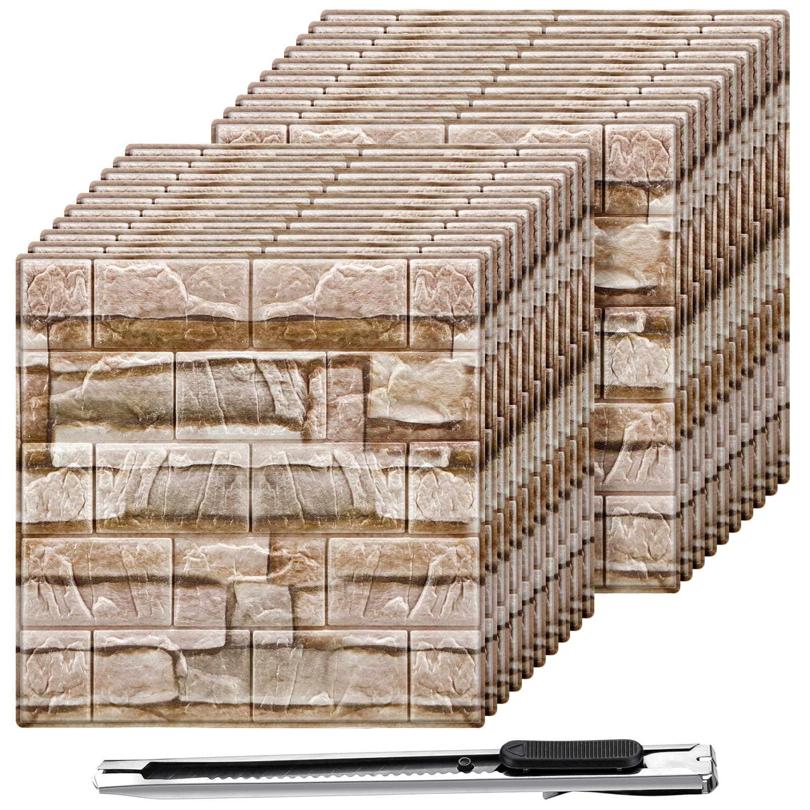 Colarr 60 Pcs 28. 8 Sq ft 3D Wall Panels Peel and Stick