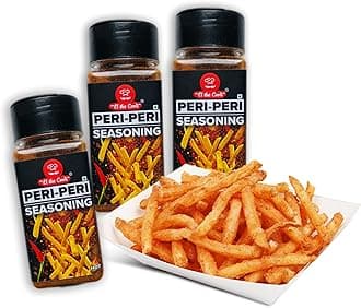 EL The Cook Peri Peri Powder Seasoning (3 Pack) | Vegetarian Hot Piri Piri Masala Mix with Smoked Paprika Chilli, Spices & Herbs | Add to Popcorn, French fries, Pasta, Noodles, Chips, Chicken | 3x 50g
