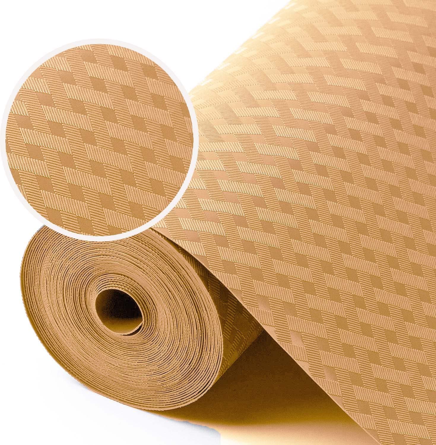 ElastPro Ethylene_Vinyl_Acetate_Eva (45 Cm X 5 M) Beige Eva Anti Slip Mat/Sheet For Fridge, Kitchen, Drawer, Shelf Liner, (Check Pattern, Beige)