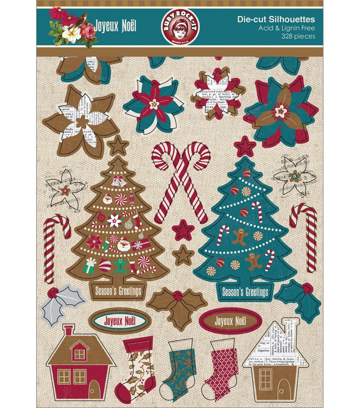 Fynmark Joyeux Noel Silhouettes Die Cuts 328/Pkg (Pack of 2)