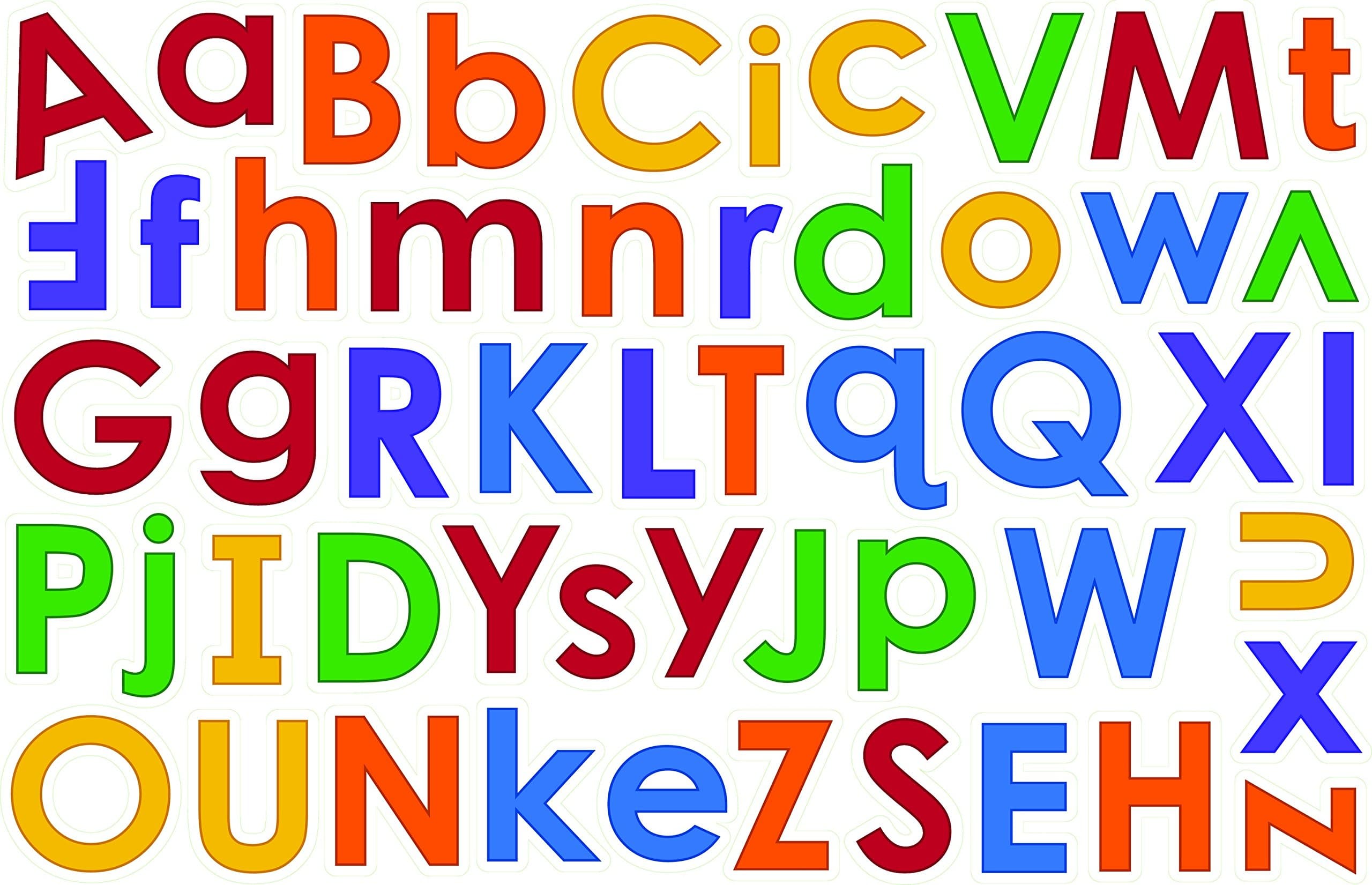 iStickUp Alphabet Removable Wall Decal, L, Primary Multi