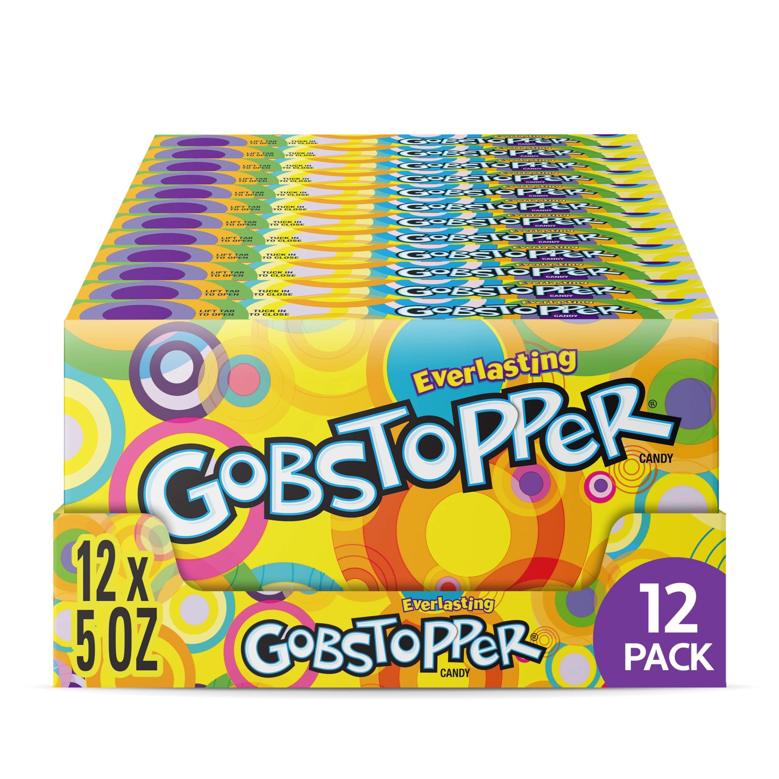 Wonka Everlasting Gobstopper Candy, Video Box, 5 Ounce (Pack of 12)