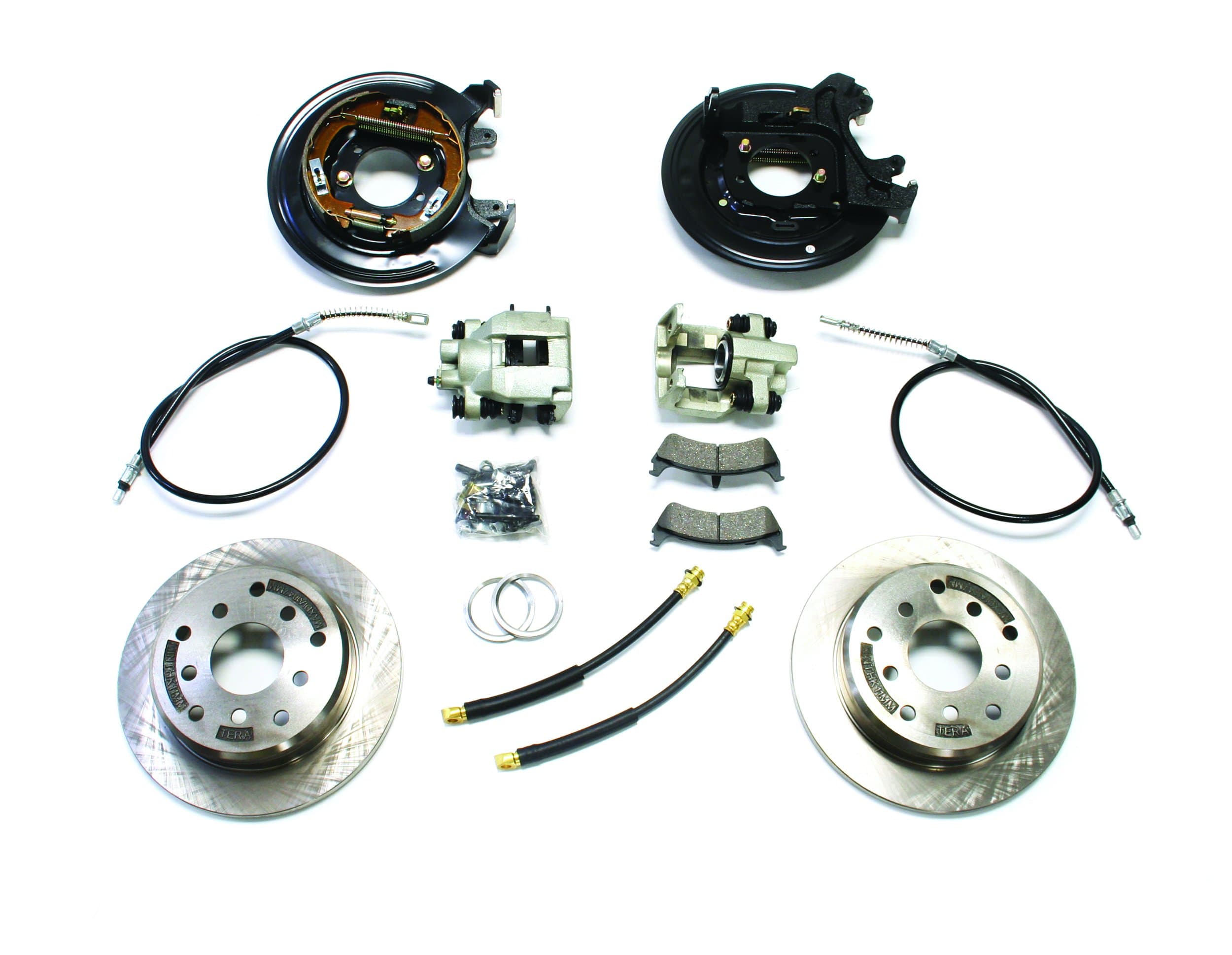 TeraFlex 4354425 TJ Rear Disc Brake Conversion Kit (with E-Brake Cables)