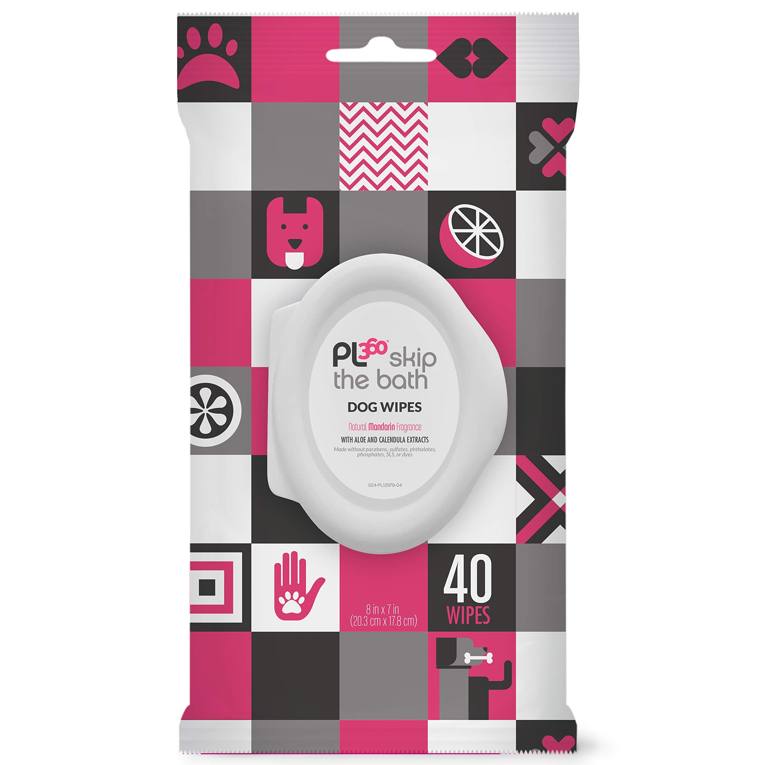 PL360 Grooming Wipes, Mandarin, 40ct