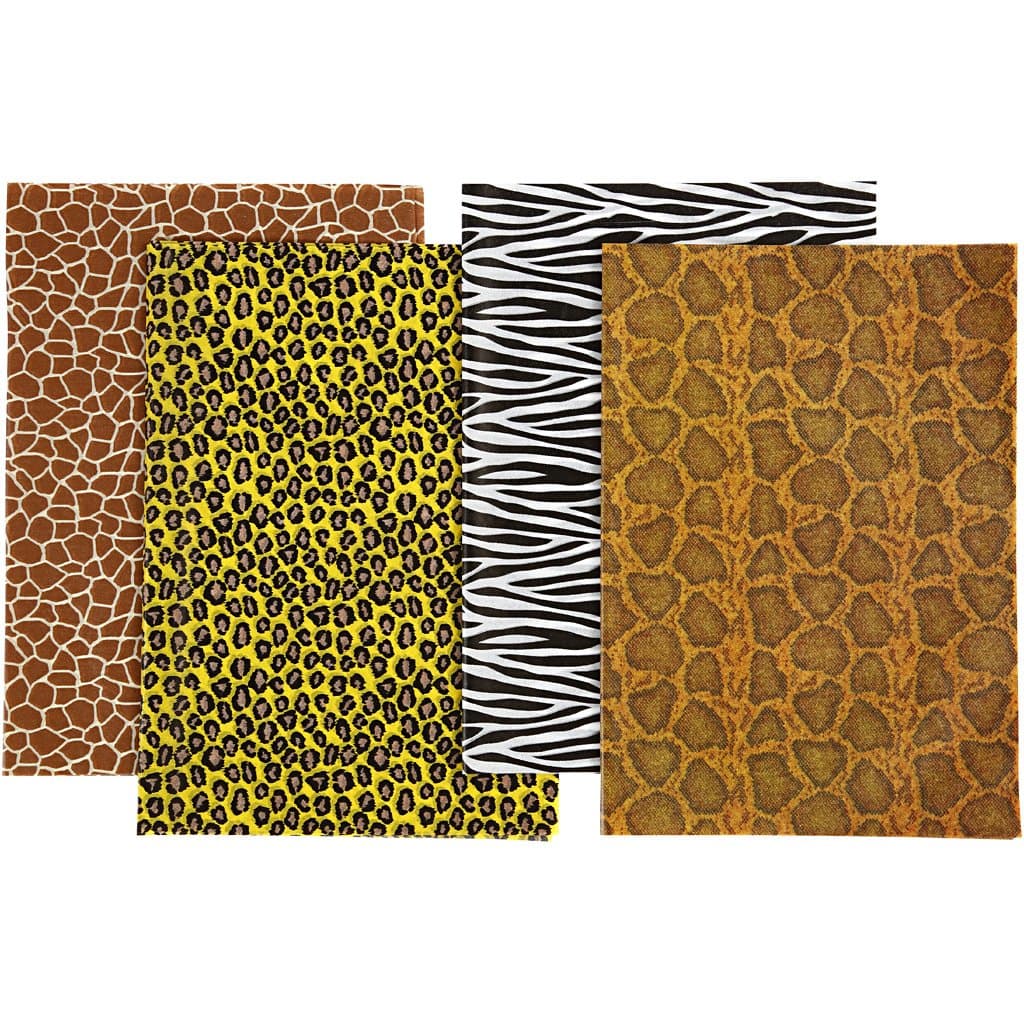 Creativ Decoupage Paper Sheet, 25x35 cm 8 Assorted Sheets - Animal Print