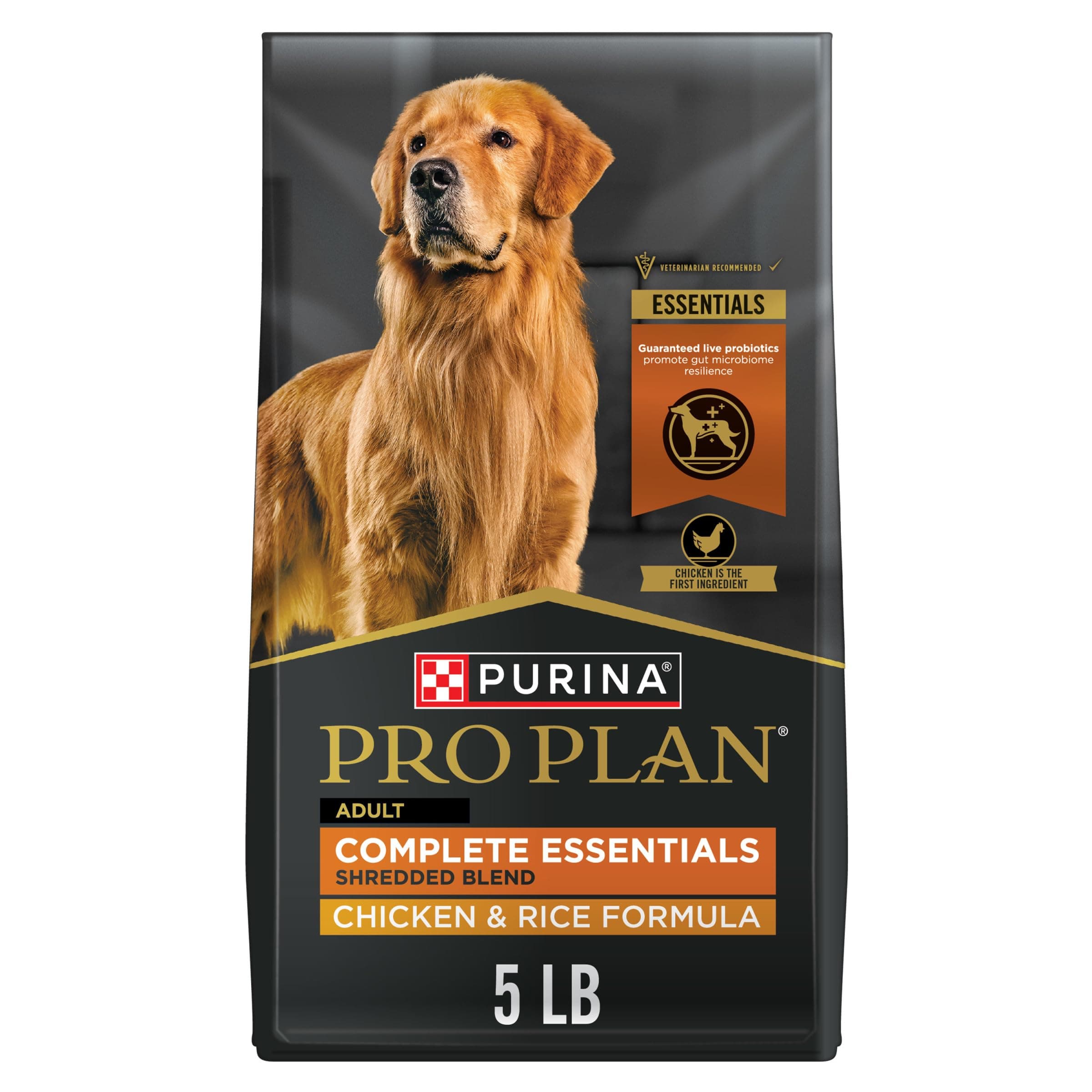 Complete Essentials Shredded Blend Chicken and Rice Dog Food Dry Formula with Probiotics for Dogs - 5 lb.