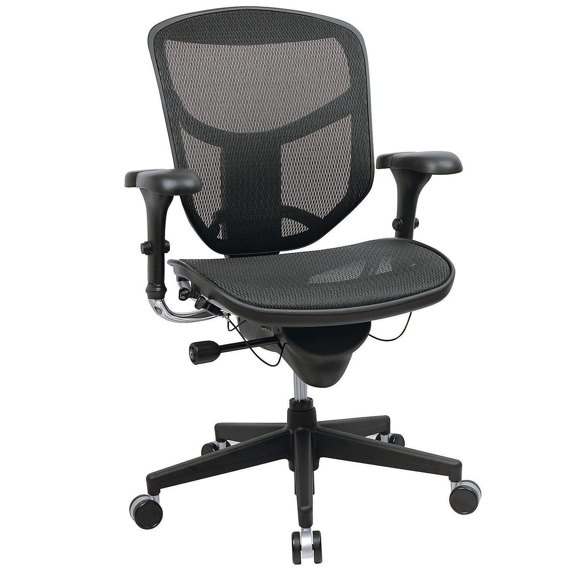 Quantum 9000 Series Ergonomic Mid-Back Mesh/Mesh Chair, Black