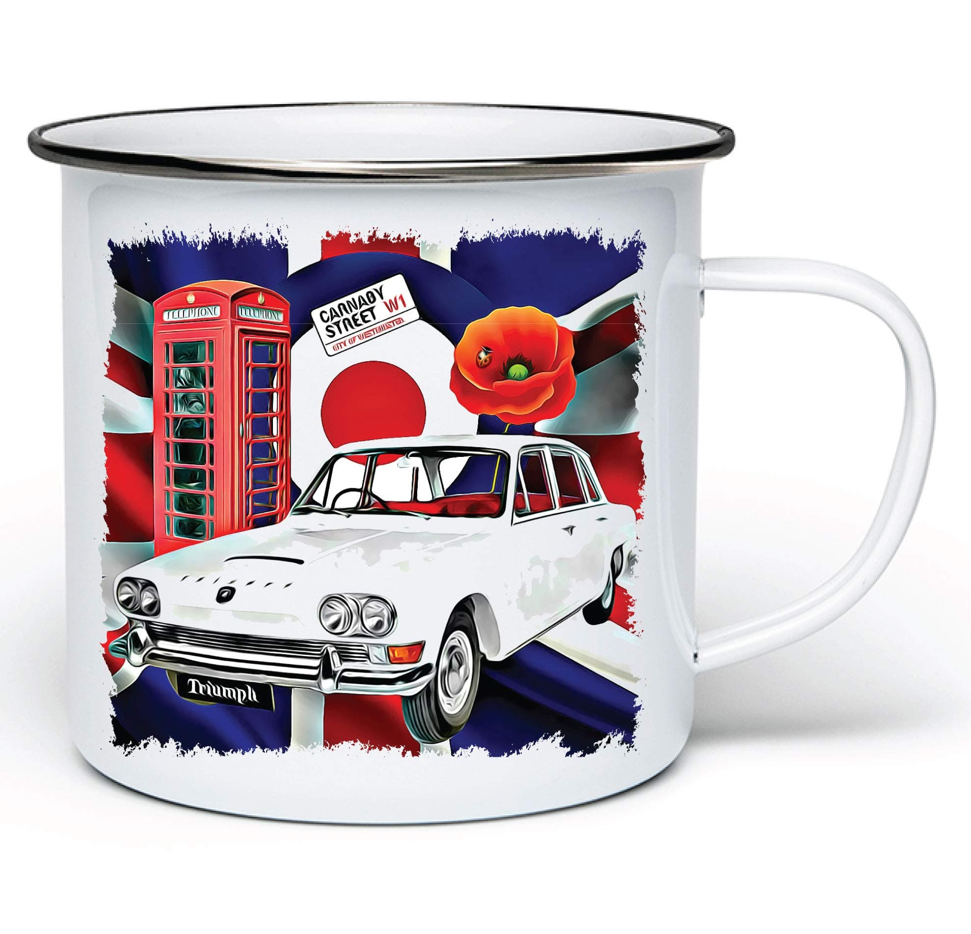 Triumph 2000 MK1 11 oz Enamel Camping Mug