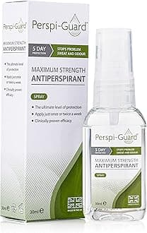 Perspi-Guard Maximum Strength Antiperspirant Spray 30 ml, 1-Pack, Strong Deodorant for Excessive Sweating & Hyperhidrosis, Anti Sweat Spray, Unscented