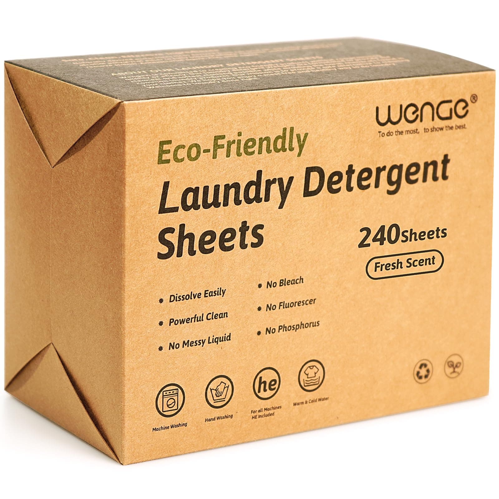 240 Laundry Detergent Sheets Fresh Scent