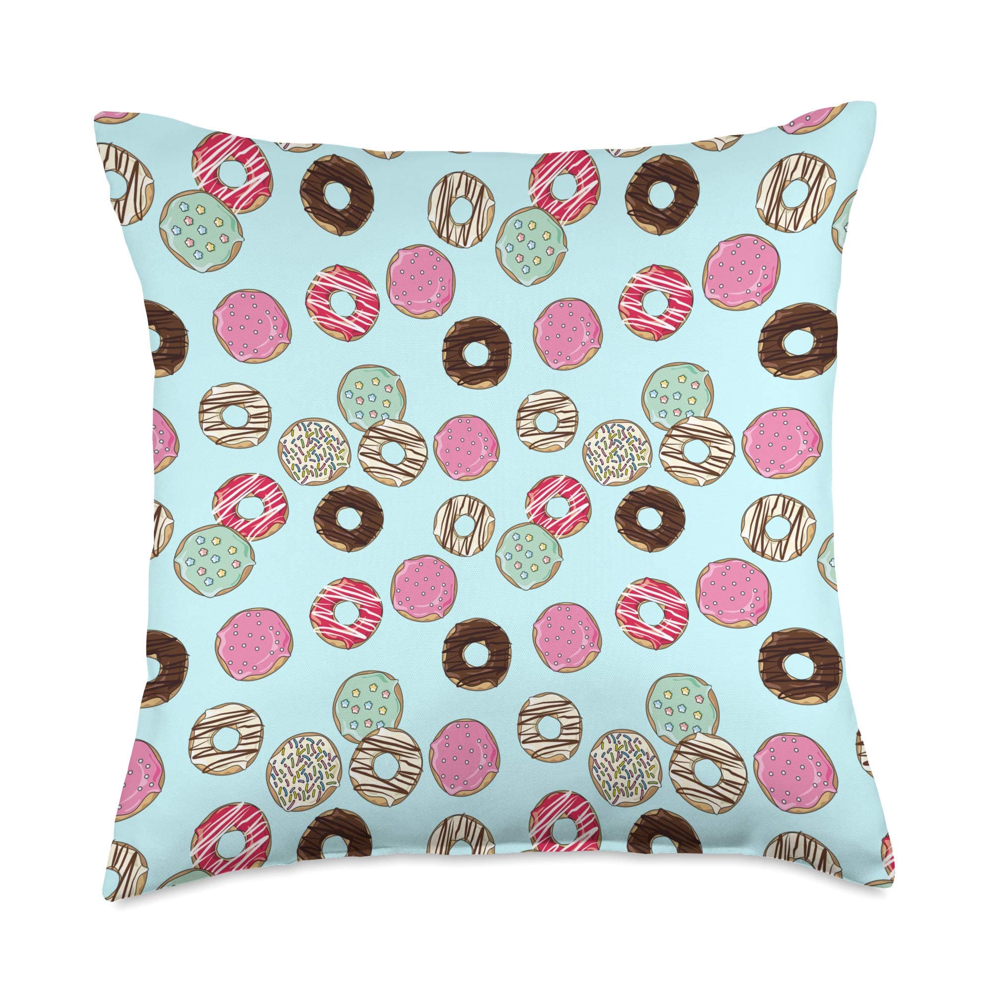 Donuts Doughnuts Pattern Cuter Donut Sweet-Lovers Throw Pillow