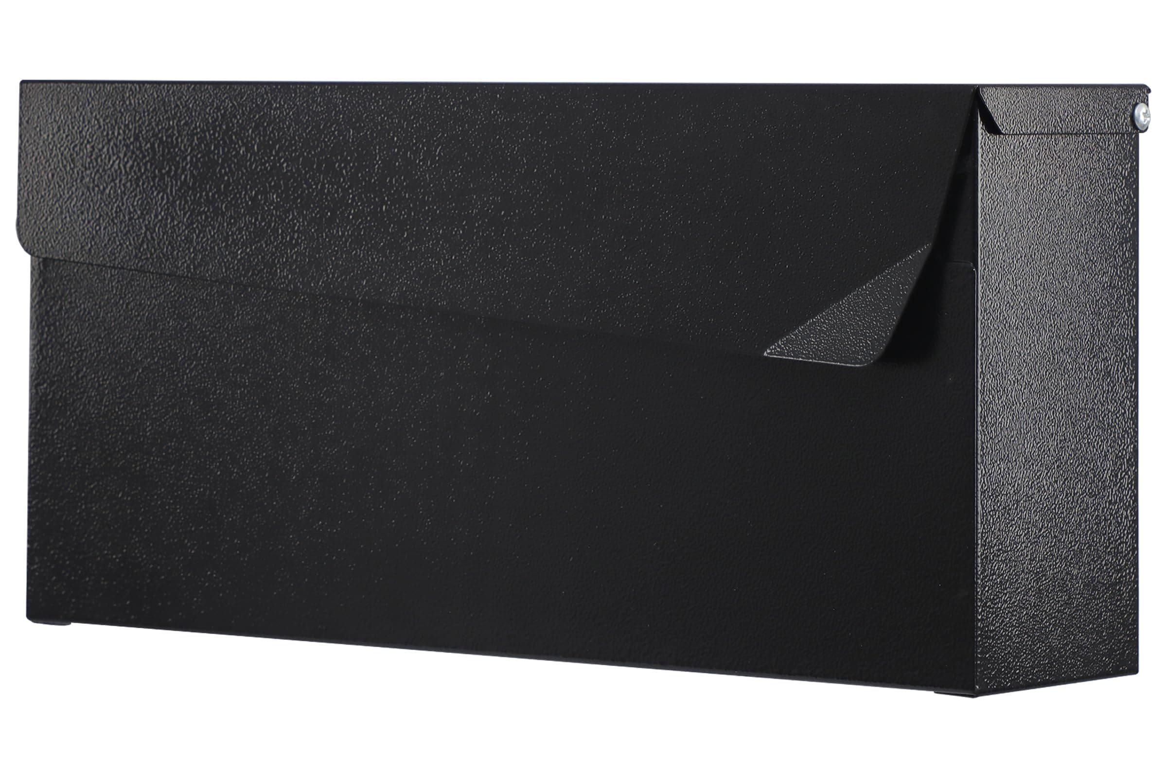 Wall-Mount Mailbox,Large Capacity Mail Box,Galvanized Steel Rust-Proof Metal Post Box,Mailboxes for Outside,14.56" x7" x4.13" Black