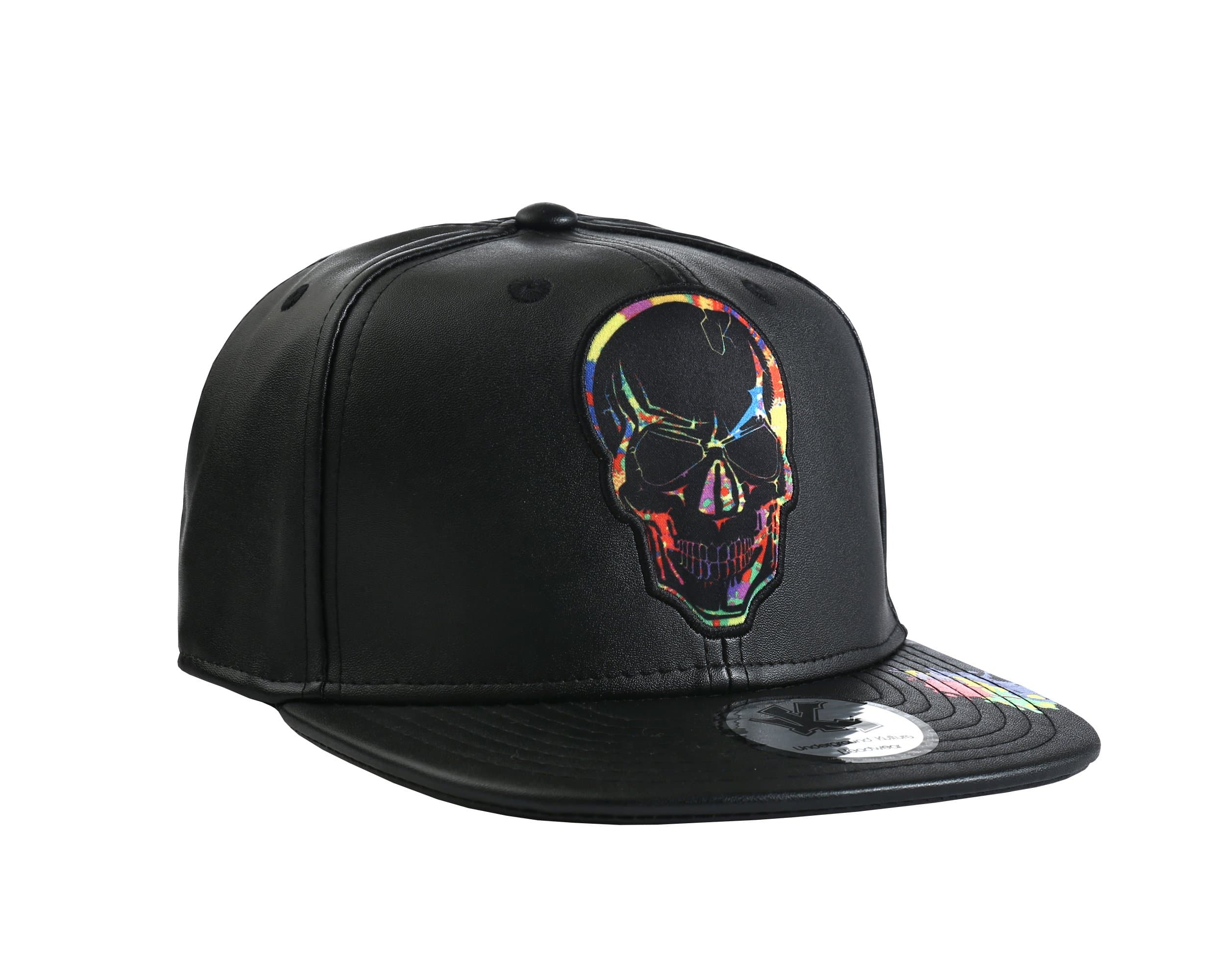 Underground Kulture Paint Collection Skull Black Snapback Baseball Cap