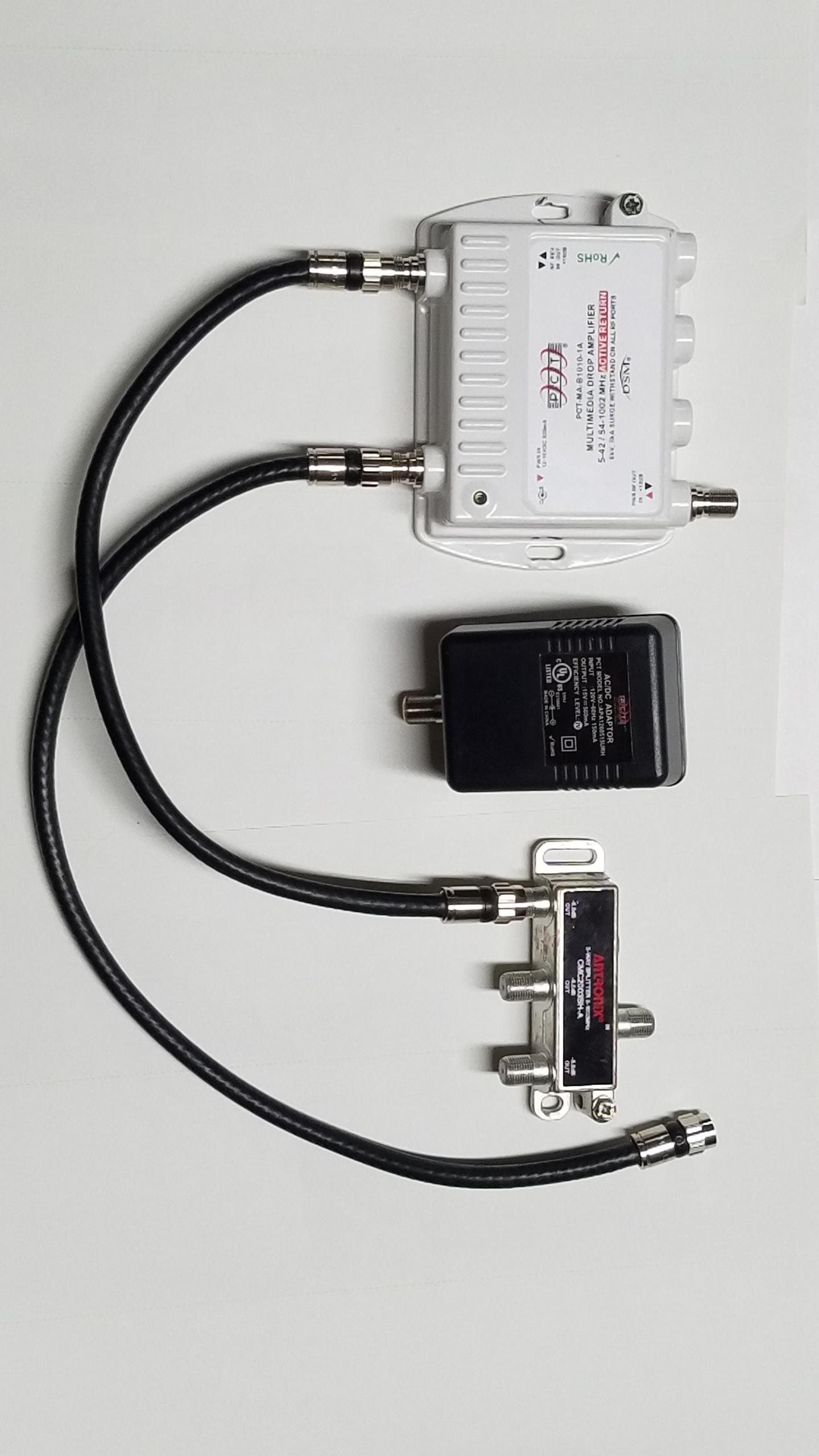 PCT Active Return Coaxial CATV Amplifier 10dB PCT-MA-B1010-1A