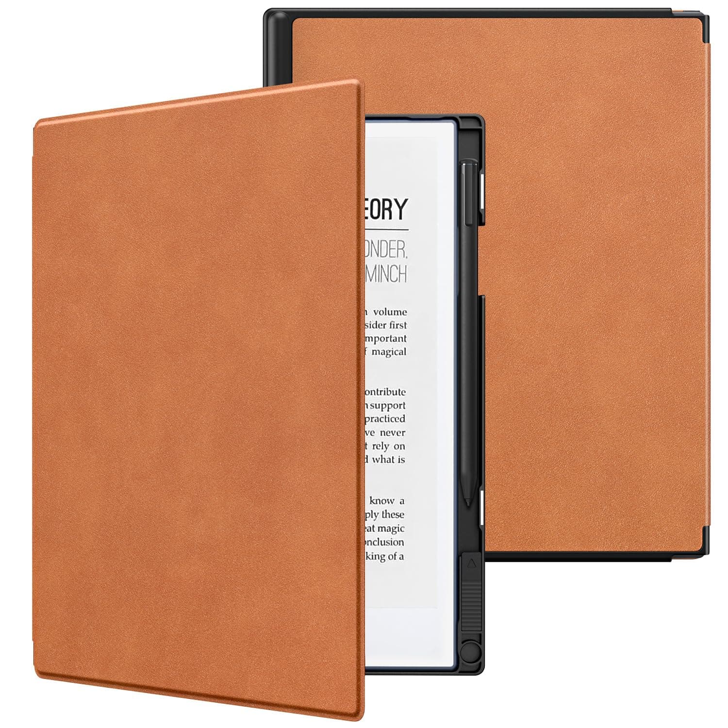 Case Compatible for Remarkable 2 Tablet, Slim Lightweight Stand Hard Back Shell Protective Cover with Pen Holder Compatible with Remarkable 2 Paper Tablet 10.3" 2020 Released, Brown