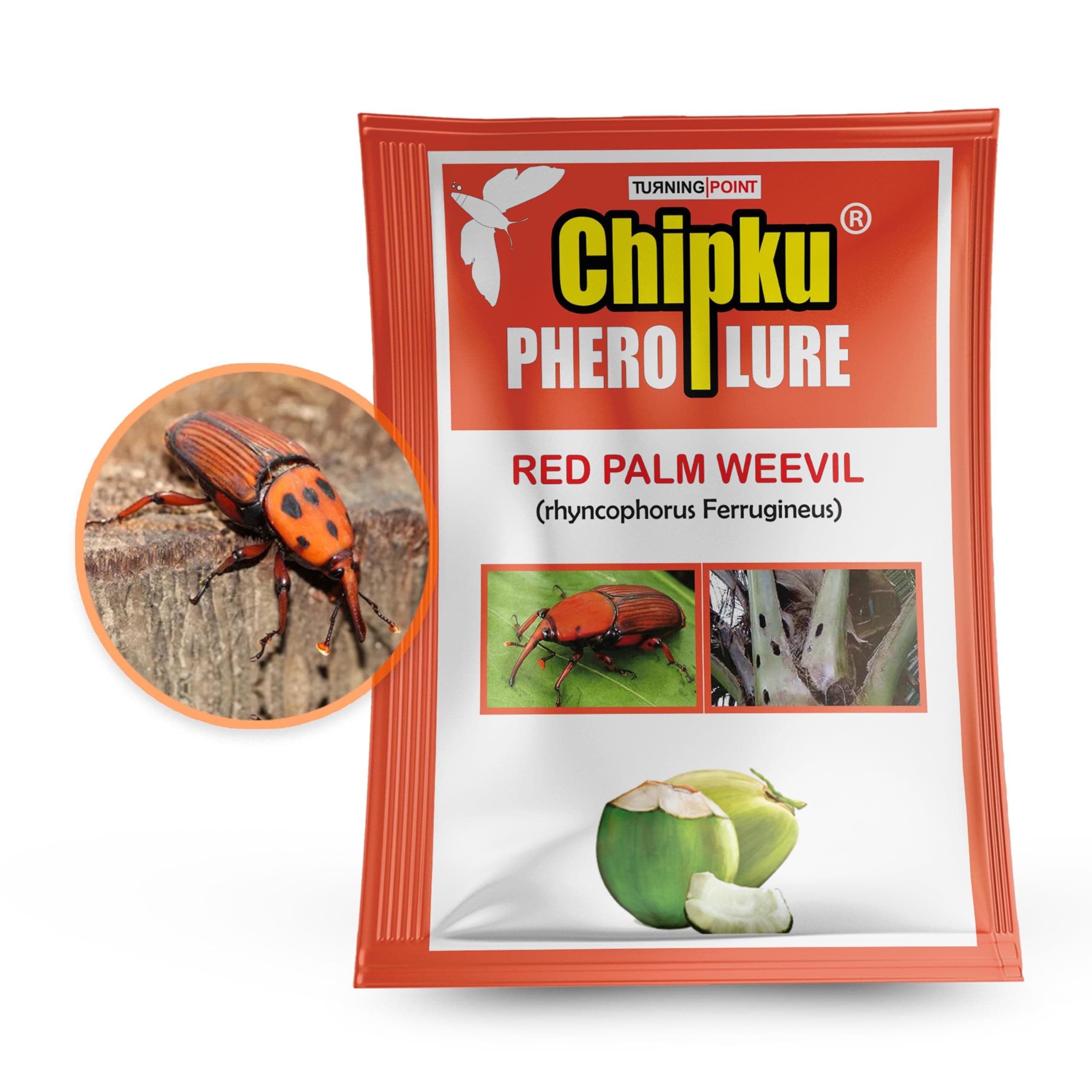 Chipku-(Red Palm Weevil) Pheromone lure for Coconut palm Tree Insects (Only Lure Pack of 10)