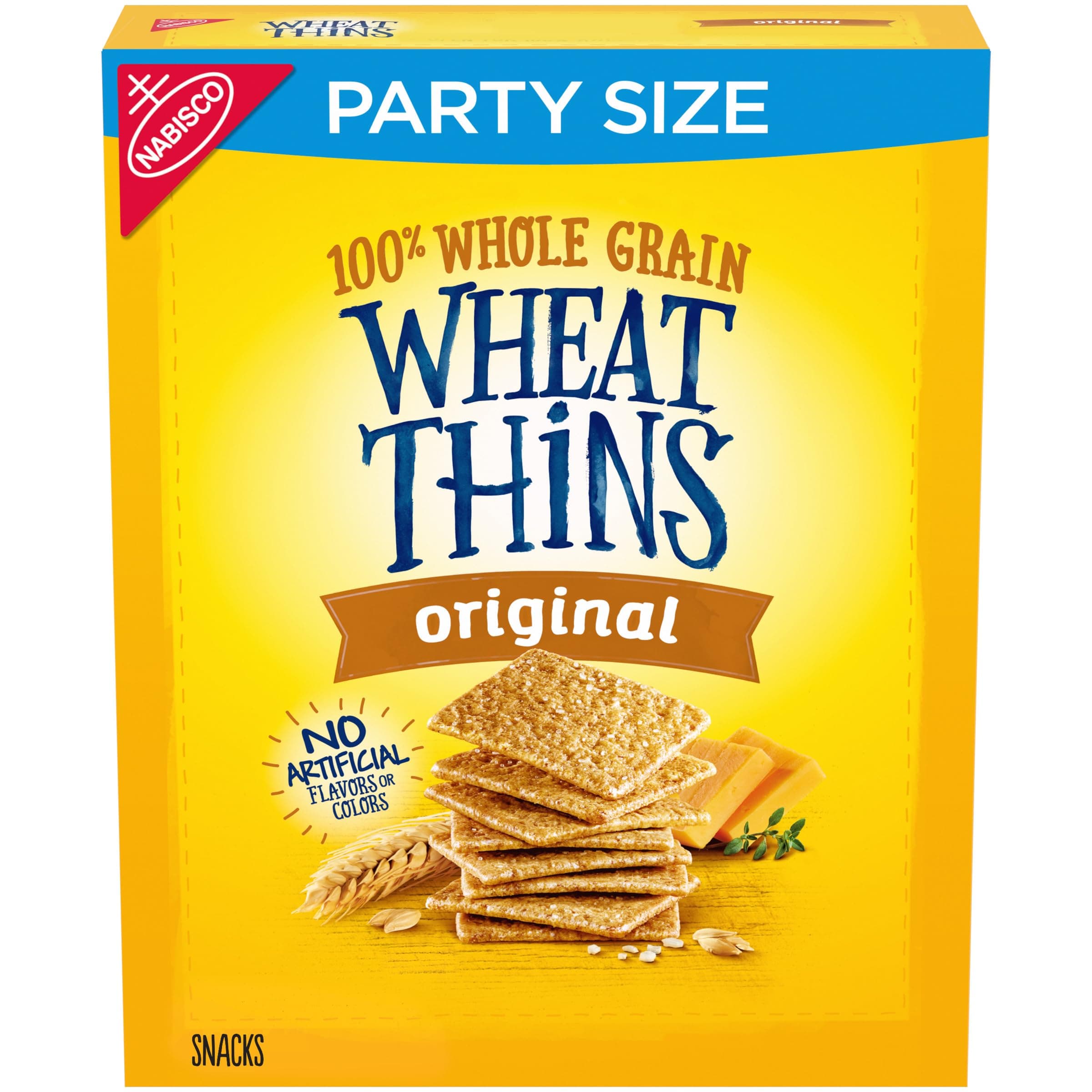 Wheat Thins Original Snacks, Whole Grain Wheat Crackers, Snack Crackers, Party Size, 20 oz