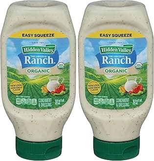 Hidden Valley Original Ranch Organic Salad Dressing & Topping, Gluten Free - 16 Ounce Bottle (Package May Vary) (Pack of 2)