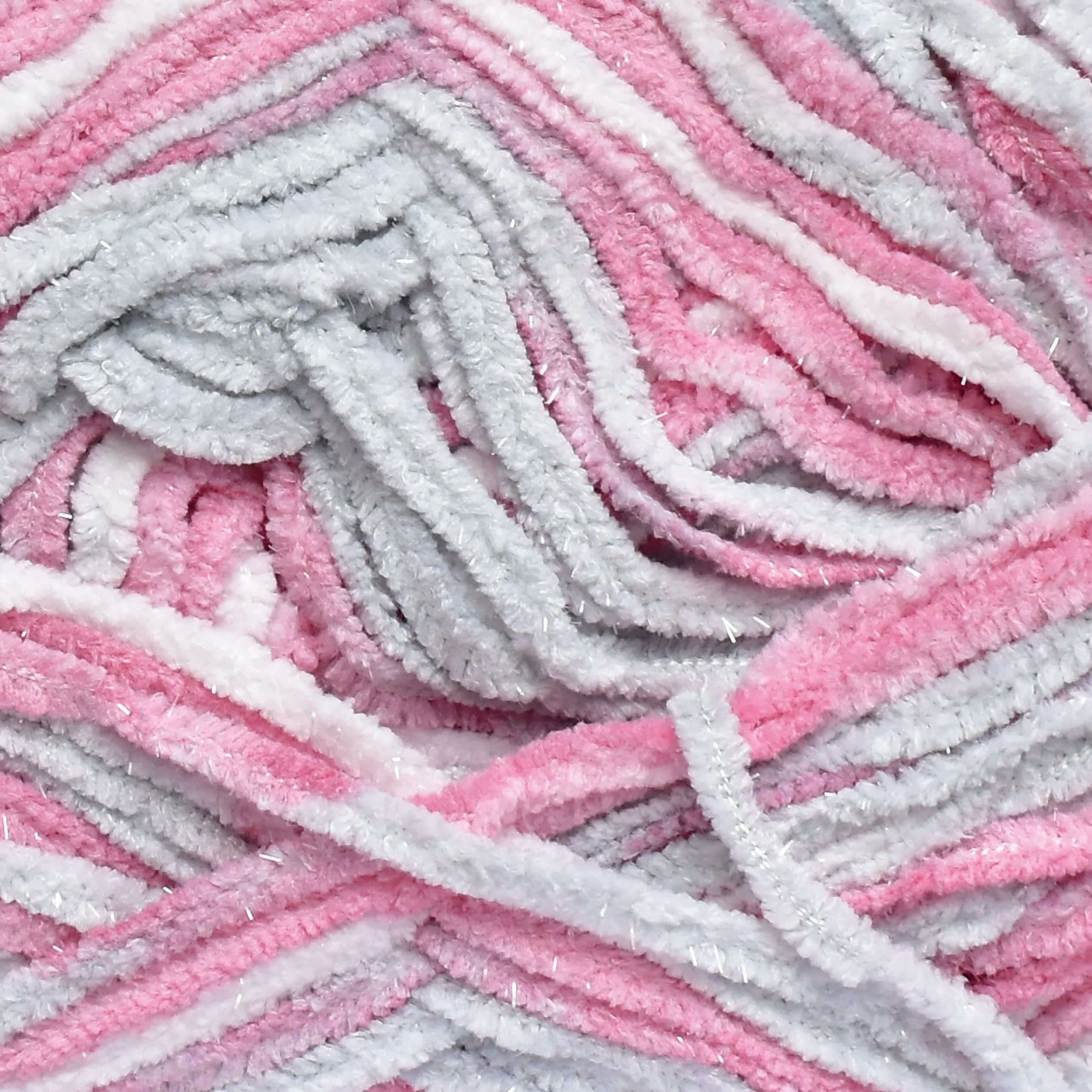 Vard hman Thick Chunky Wool, Blanket Pink Grey WL 400 gm Best Used with Knitting Needles, Crochet Needles Wool Yarn for Knitting. by Vardhma KA