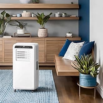 8000 BTU Portable Air Conditioner, AC Unit 3-in-1 Fast Cooling with Fan & Dehumidifier, Covers 400 Sq.Ft, Remote Control, 2-Speed, 24H Timer & Install Kit, Freestanding for Home, Office