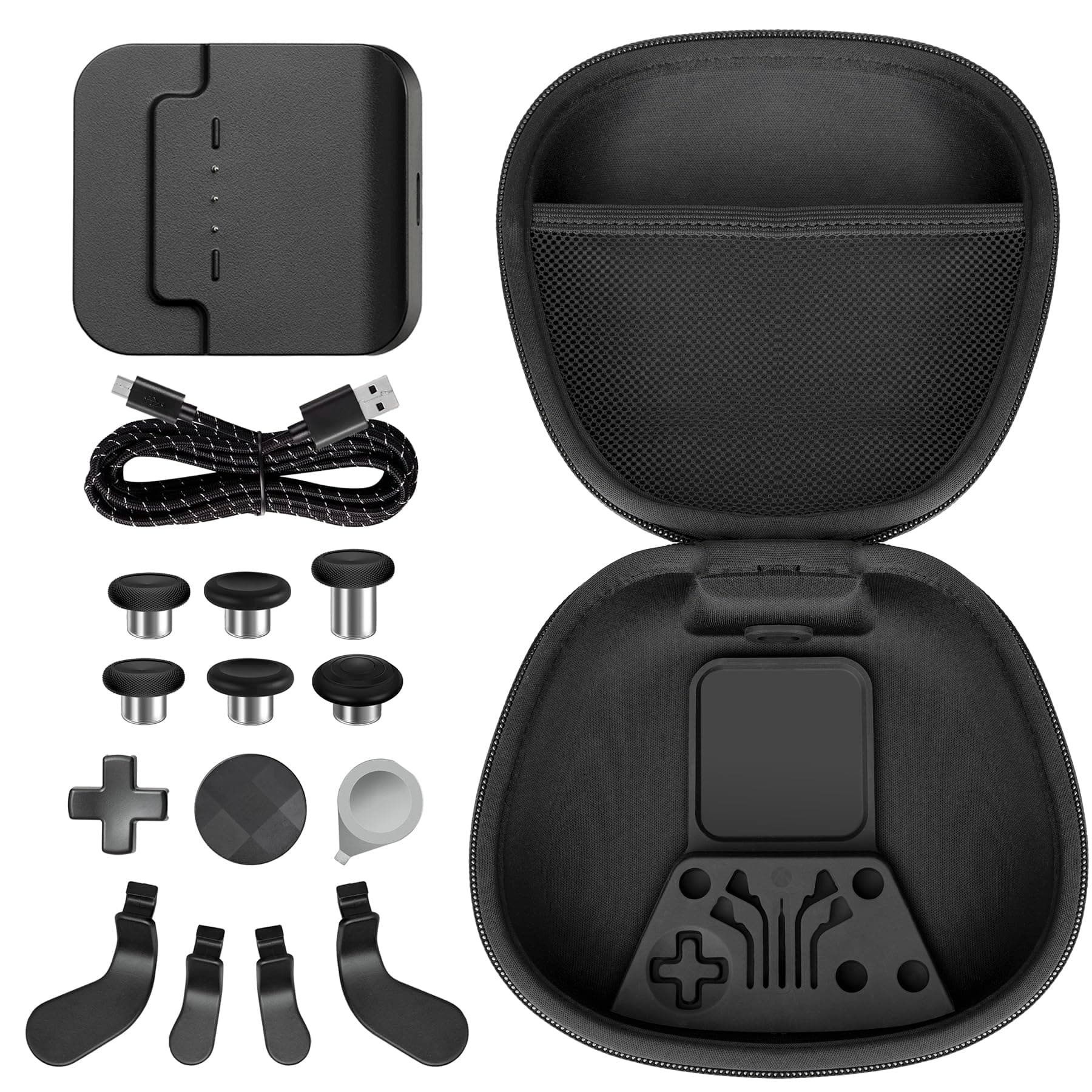 Component Pack for Xbox Elite Wireless Controller Series 2 ,Includes 1 Carrying Case 1 Controller power cord 1 Dock, 4 Paddles, 2 DPads,6 Thumbsticks,1Tool, for Xbox One Elite Series 2 (black)