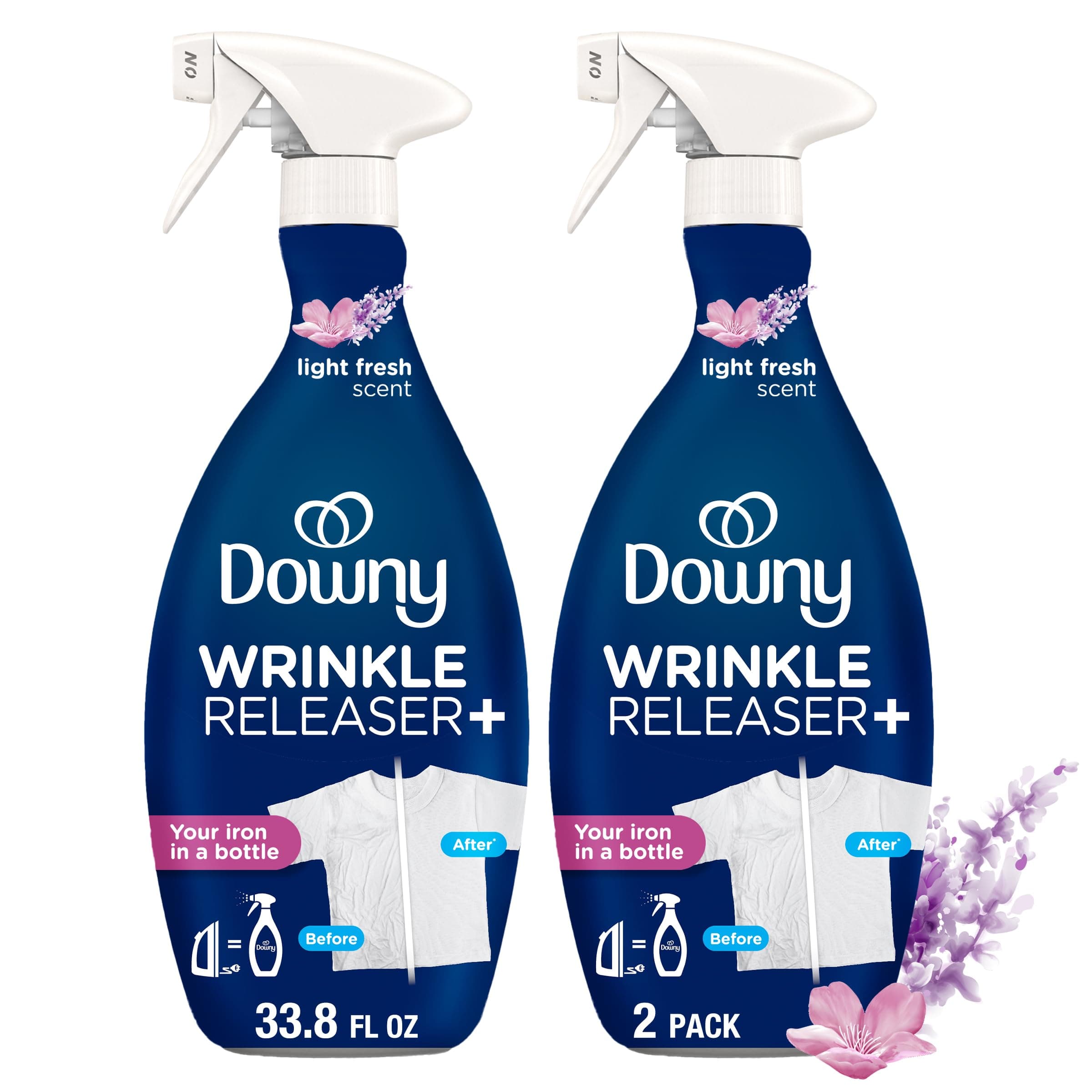 Wrinkle Release Spray Plus Static Remover For Clothes Accessory (33.8fl. oz)- Pack of 2