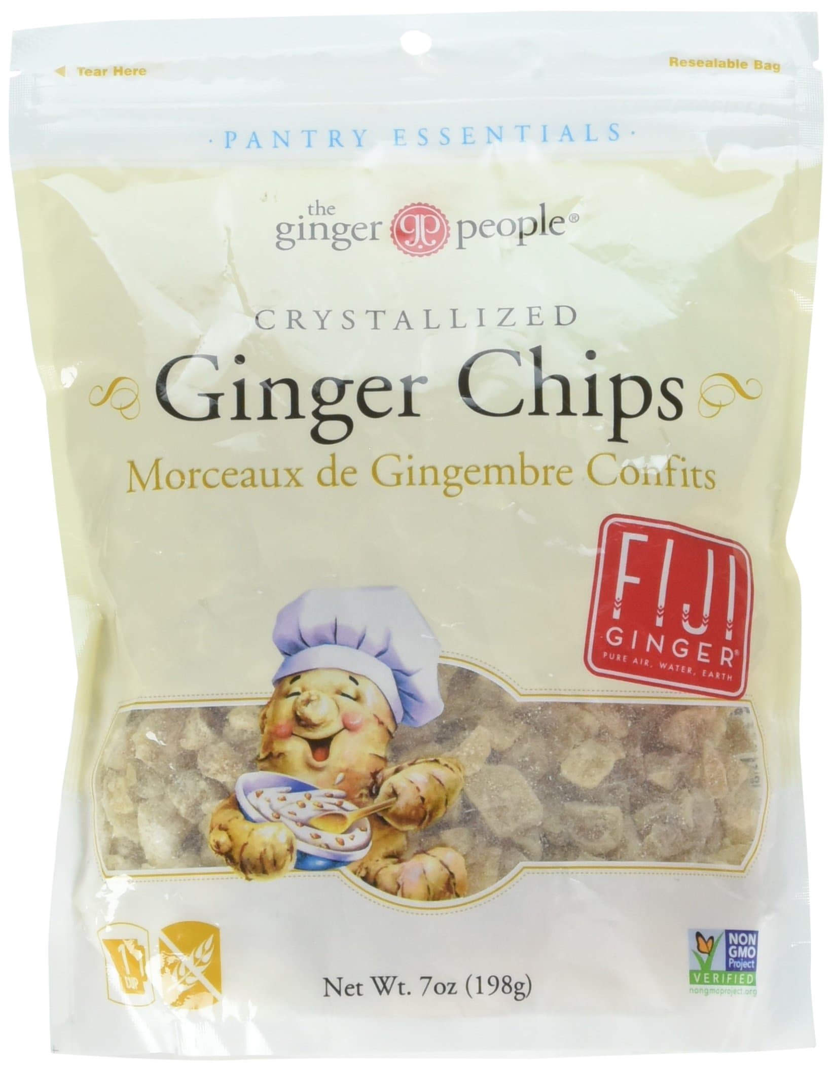 The Ginger PeopleBaker's Cut Crystallized Ginger Chips, 7 Ounce Pack