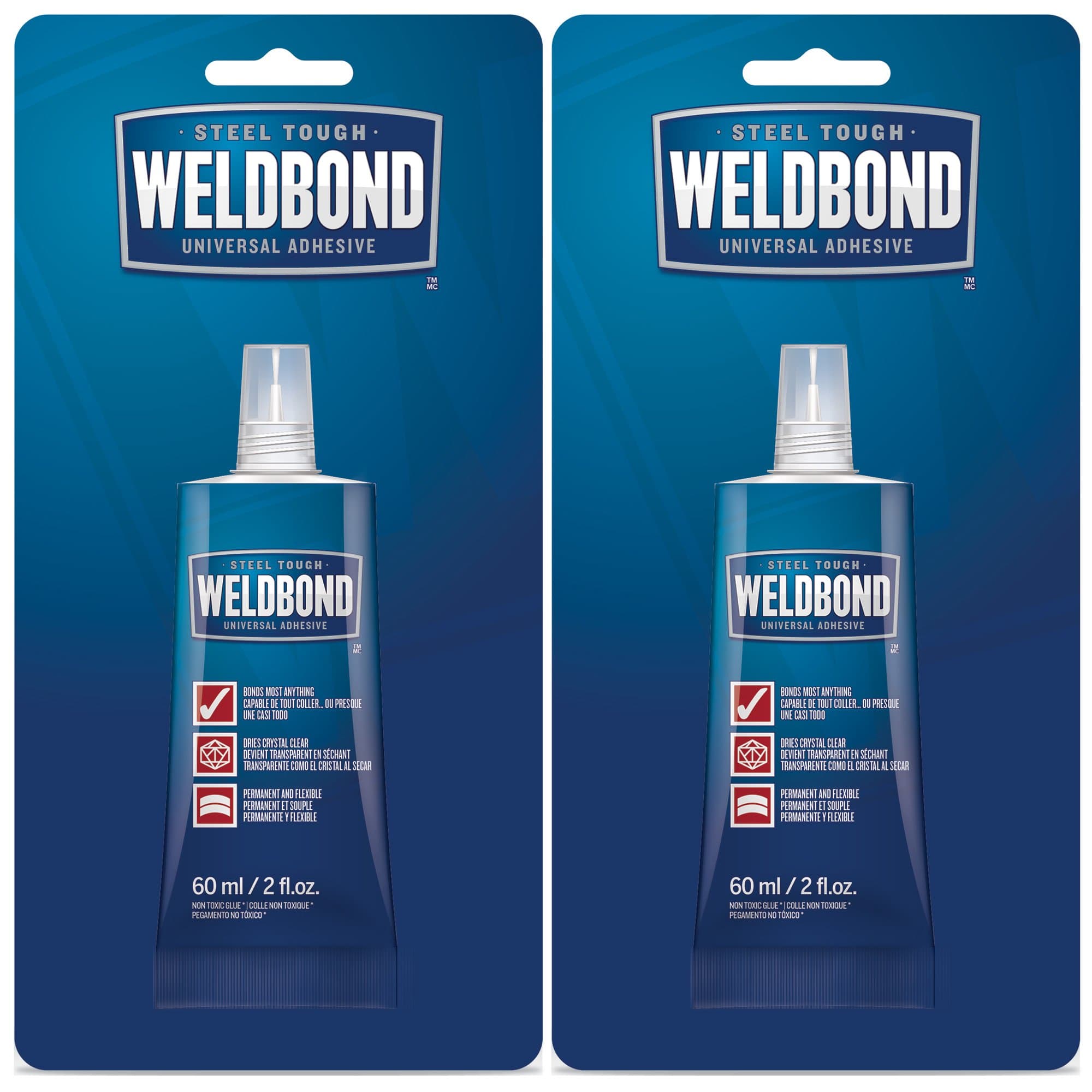 Weldbond Adhesive 2-Ounce Carded Bottle (2-Pack)