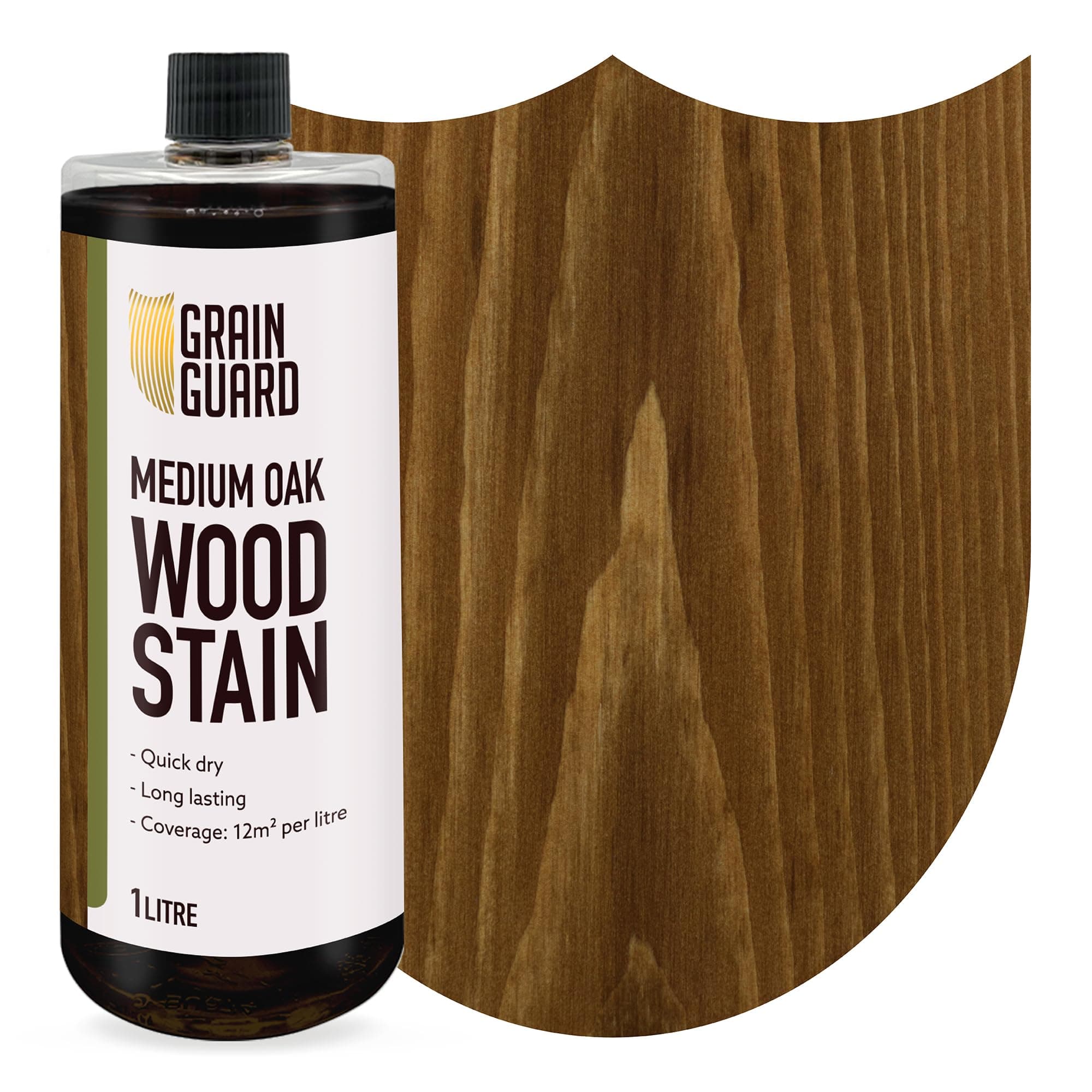 Medium Oak Wood Stain - Water Based - 1 Litre