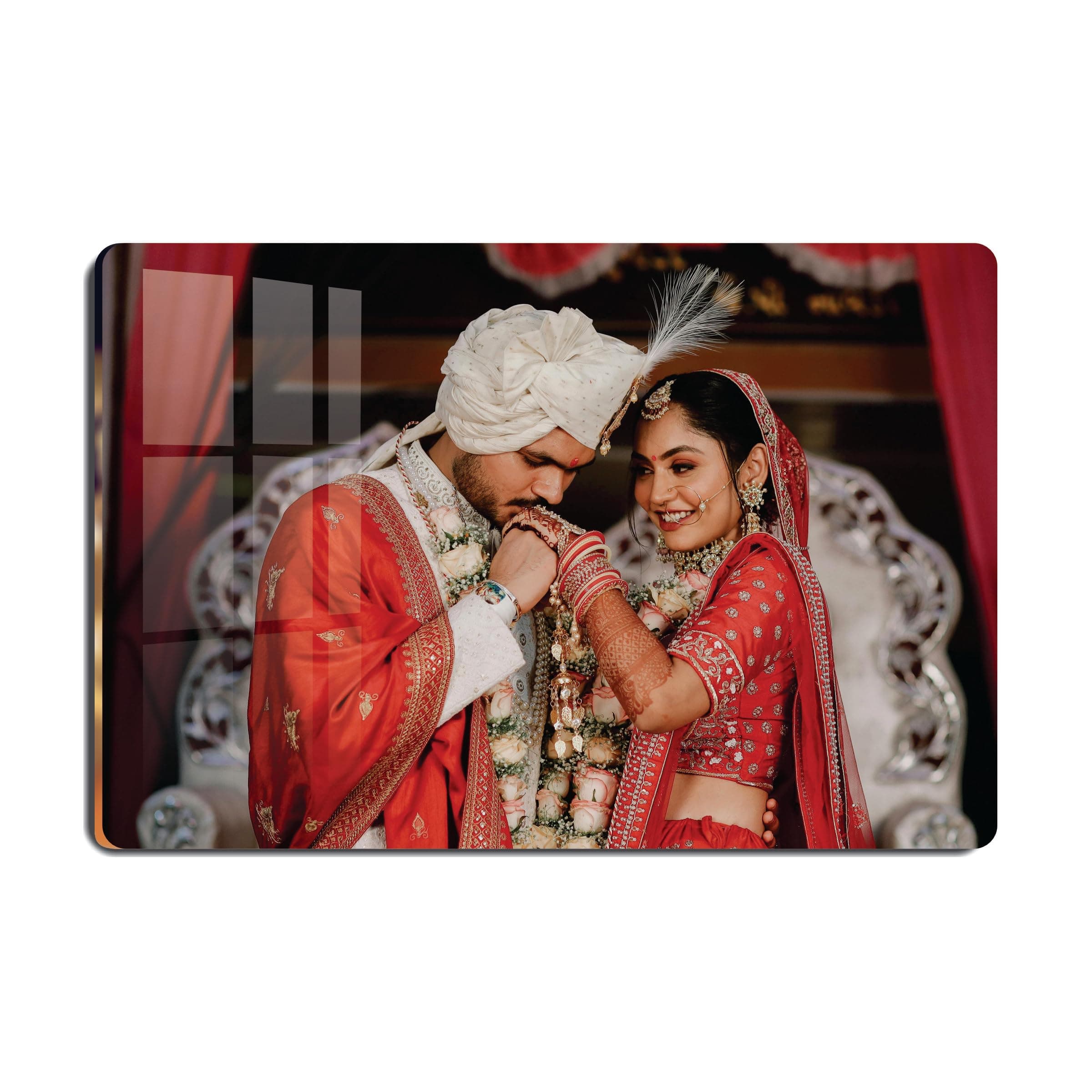 Customized Acrylic Photo Frame with Photo – Personalized Clear Wall Mount Frameless Picture Frame for Anniversary, Birthday & Special Moments – 8x12 Inches Customised Gift,Transparent Frame