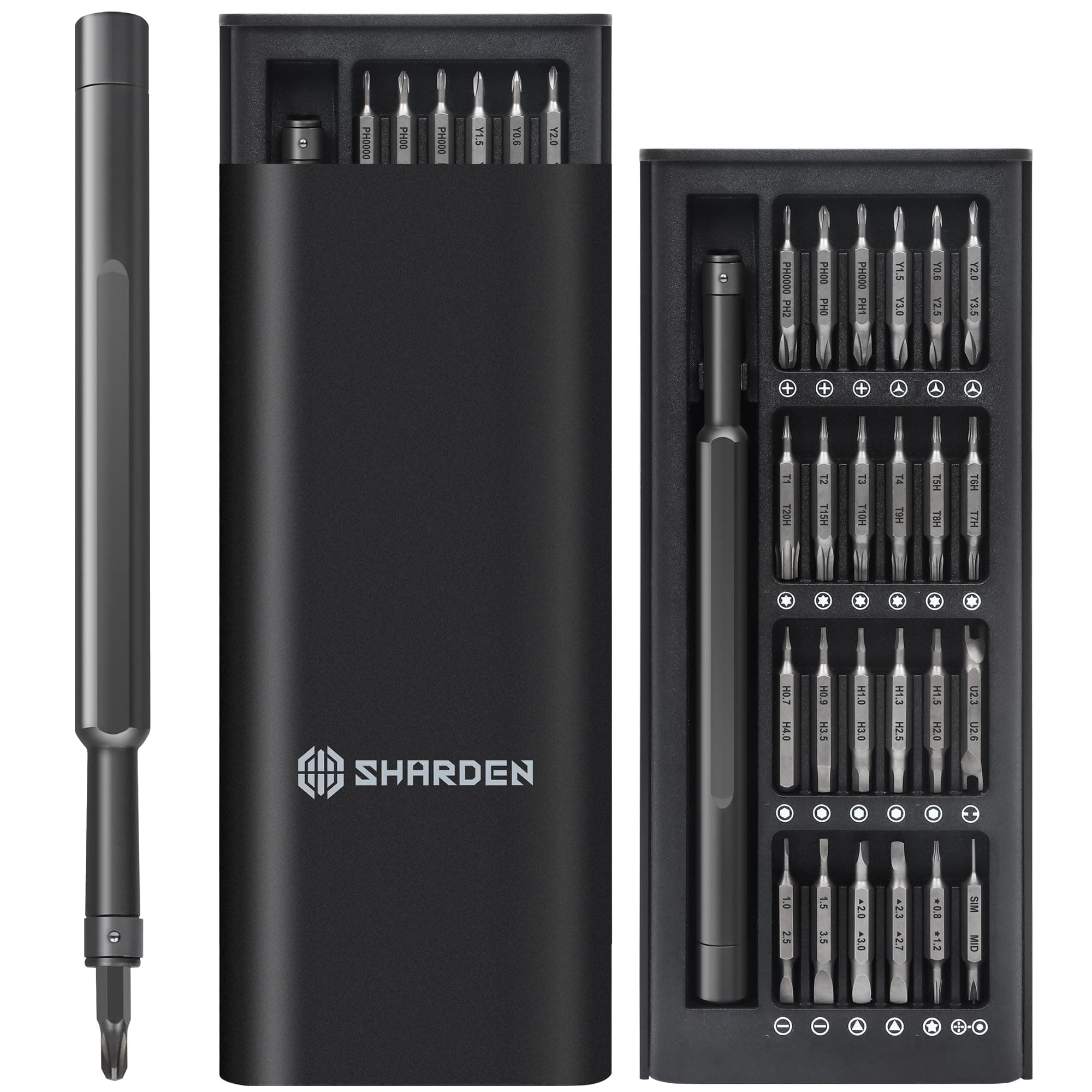 Precision Screwdriver Set, Small Screwdriver Set with Torx, Pentalobe, Tri-wing, Mini Repair Tool Kit for PC, Laptop, MacBook, Computer, iPhone, PS5, Watch, Glasses, Electronic (49 in 1 Black)