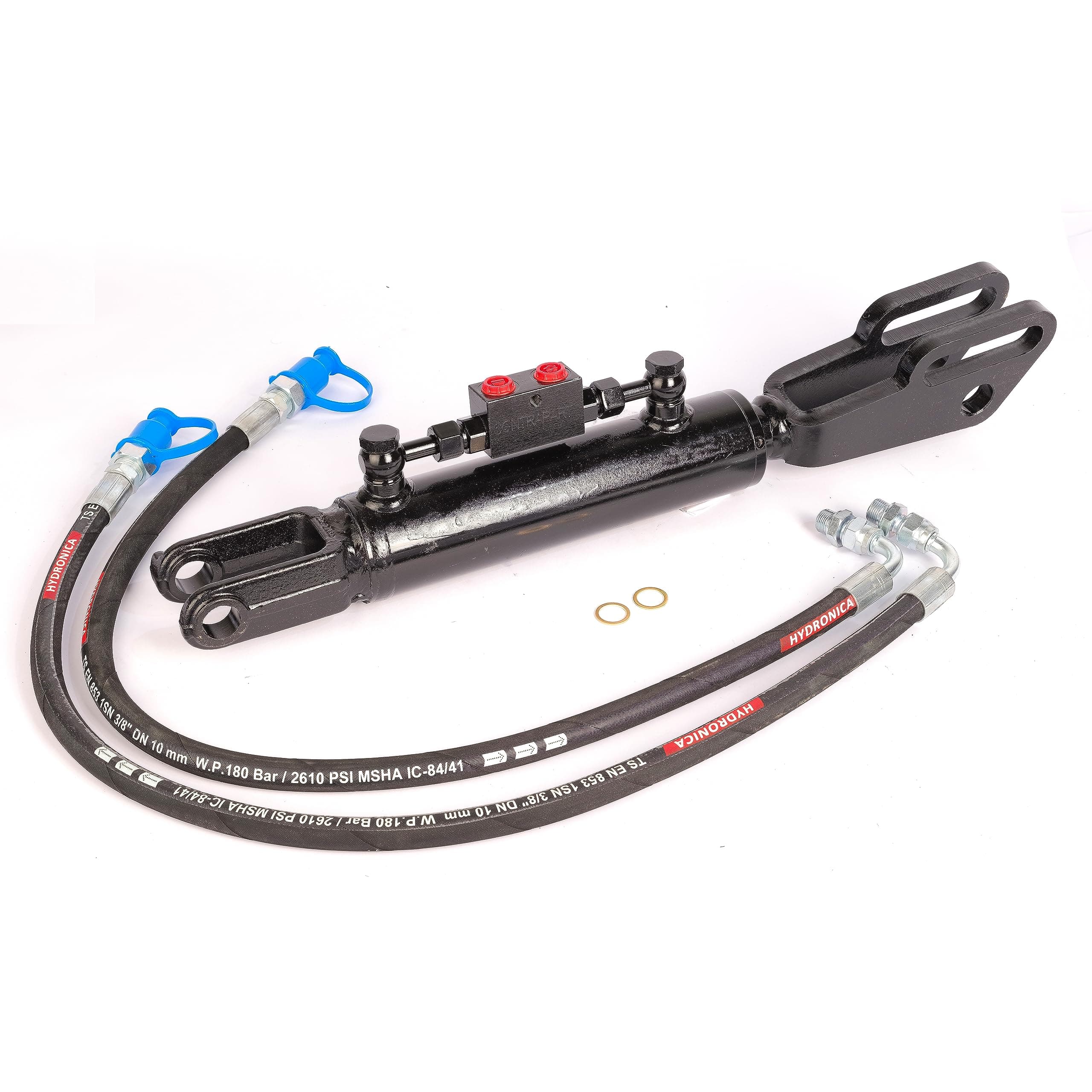 Hydraulic Side Link Cylinder with Fork Fits Several Tractors (Min-Max: 21-5/8", 28-3/16")