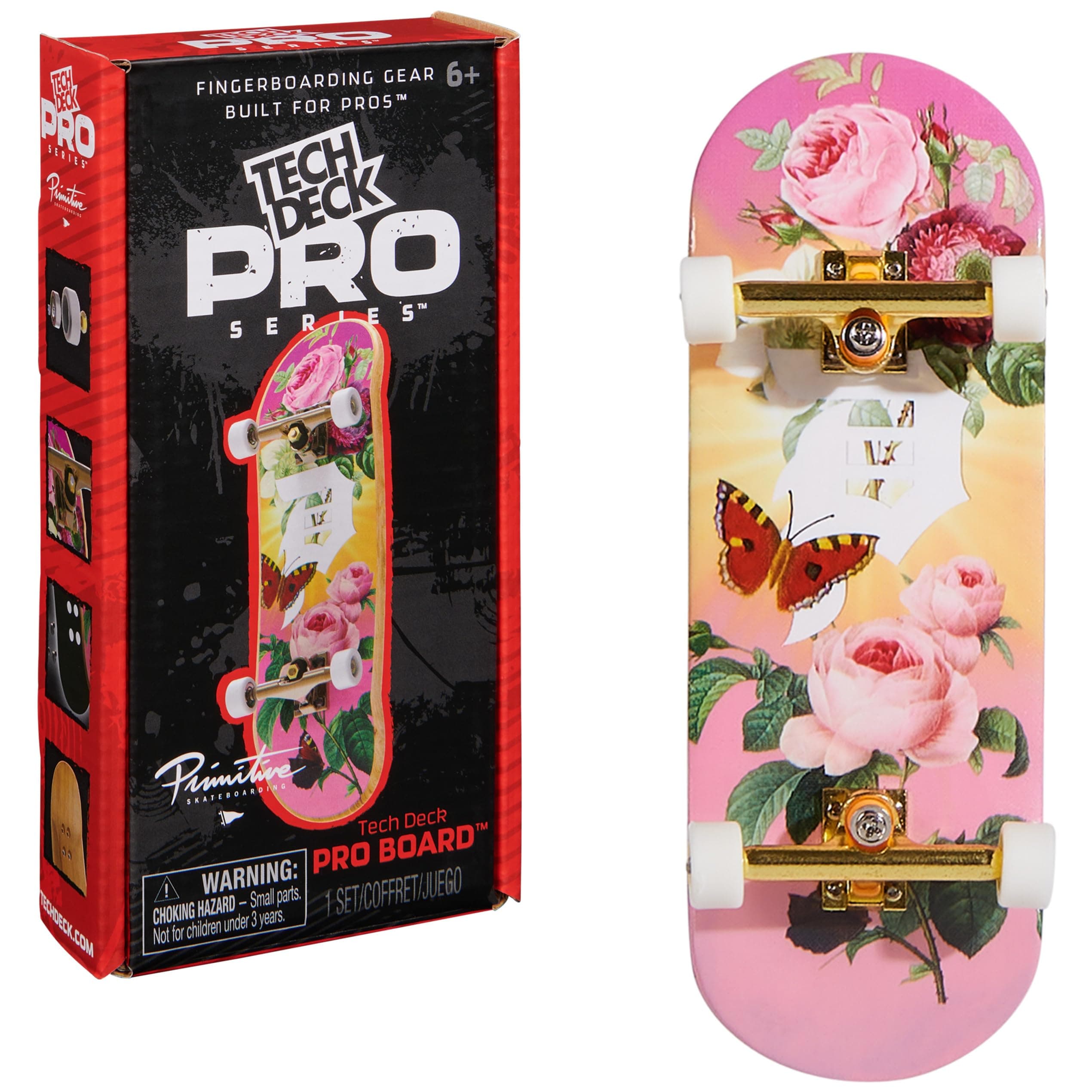 Tech Deck Primitive Pro Series Finger Board with Storage Display, Built for Pros; Authentic Mini Skateboards, Kids Toys for Ages 6 and up