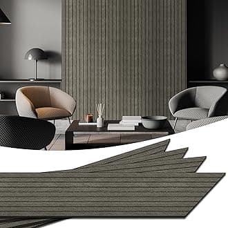 WADILE PVC Wood Grain Panels for Wall, 15.7 in X 17.1 ft Soundproof for Wall Paneling Peel and Stick, Cover 22.4 Sqft, Fishbone