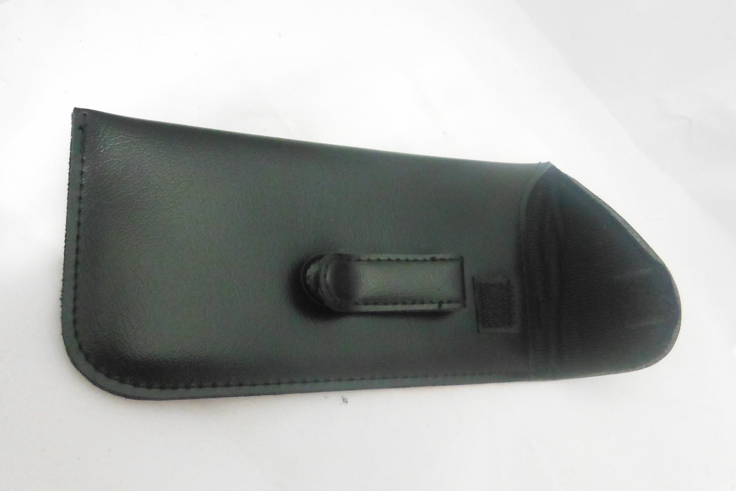 Pocket Clip Eyeglass case with Flap (Black)