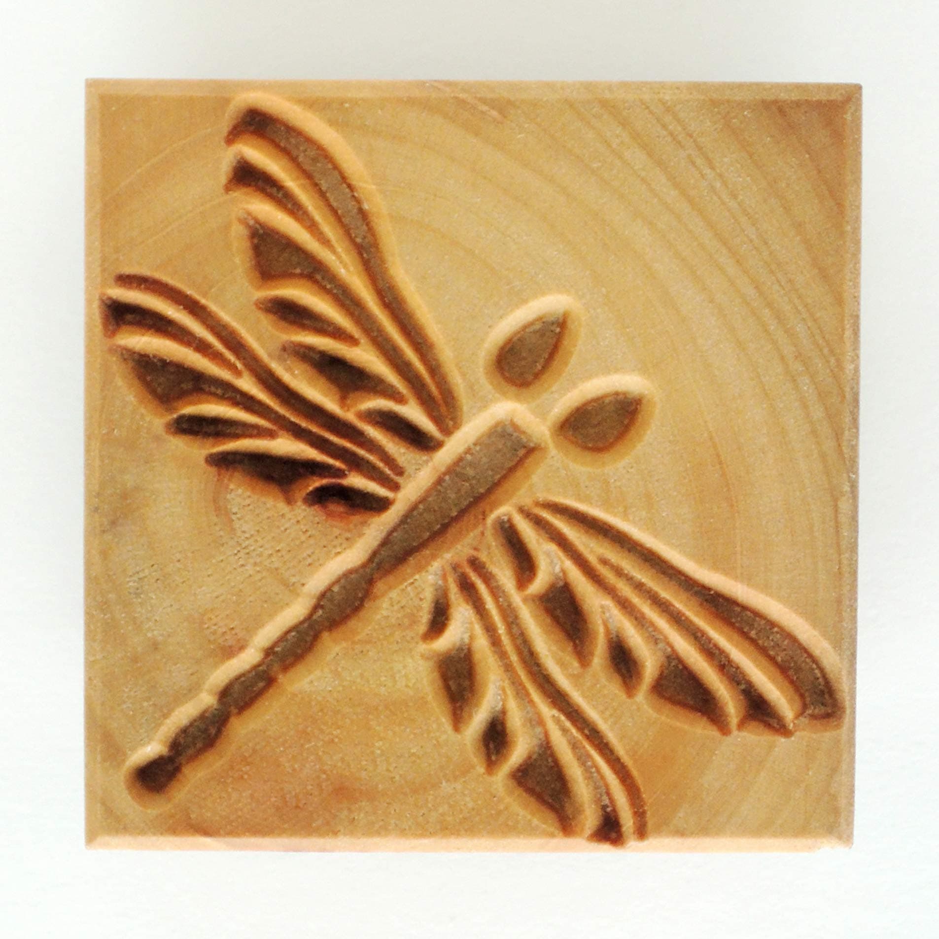 MKM Pottery Tools Stamps 4 Clay Large Square Decorative Stamp for Clay (Ssl-05 Dragonfly)