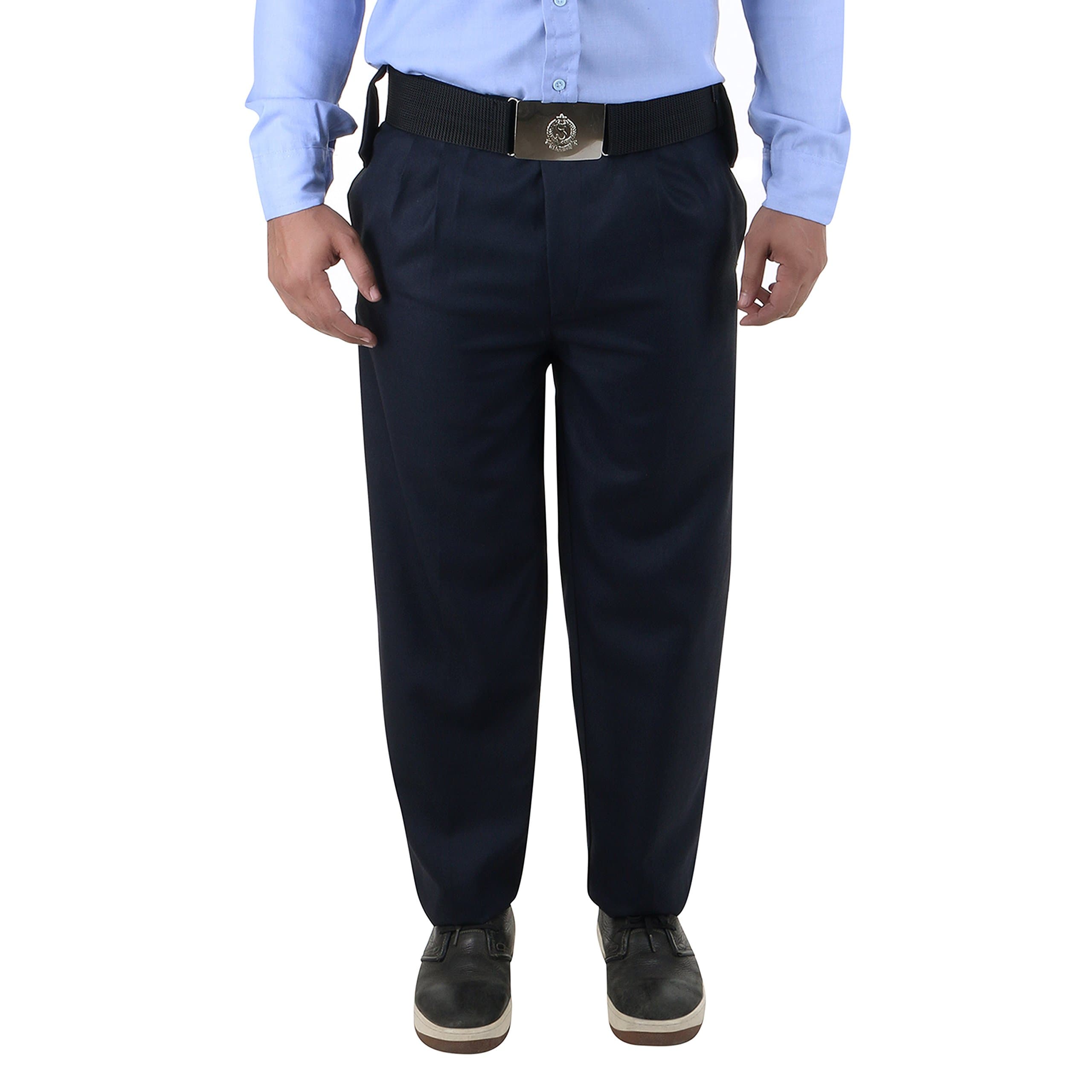 FABUNIFORMS Men Regular Fit Security Guard Trouser, Pant Uniform, Dark Blue, Size 34