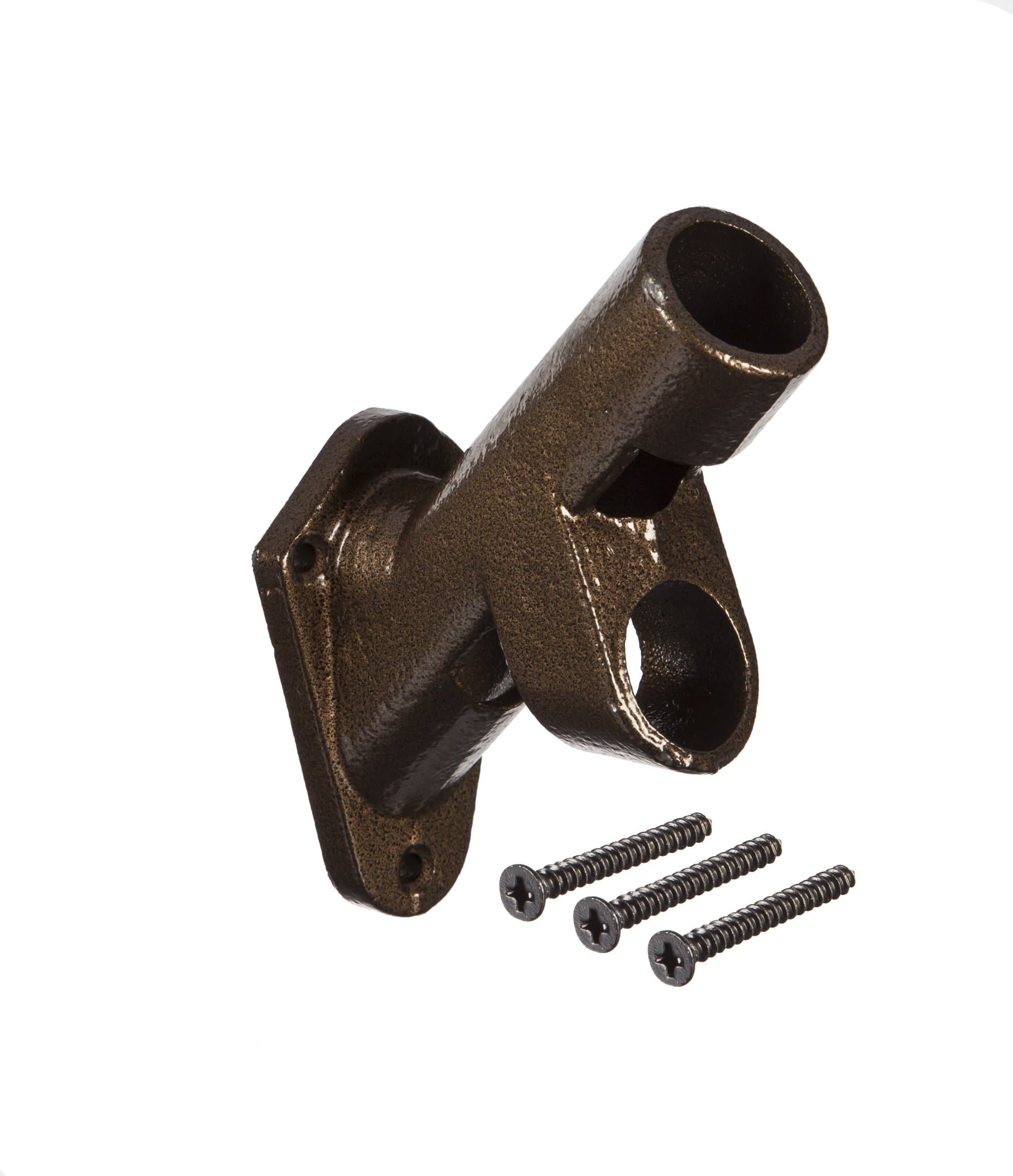 EverGreen Flag Cast Iron 2 Position Wall Bracket for Home and Estate with Dark Bronze Finish 6.5cm W x 16.5cm H