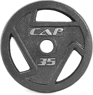 CAP Barbell 35 LB Cast Iron Olympic 2-Inch Grip Weight Plate - Single | Black