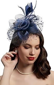 Cizoe Fascinators Hat for Women Flower Cocktail Tea Party Derby Kentucky Wedding Headwear Top Hat