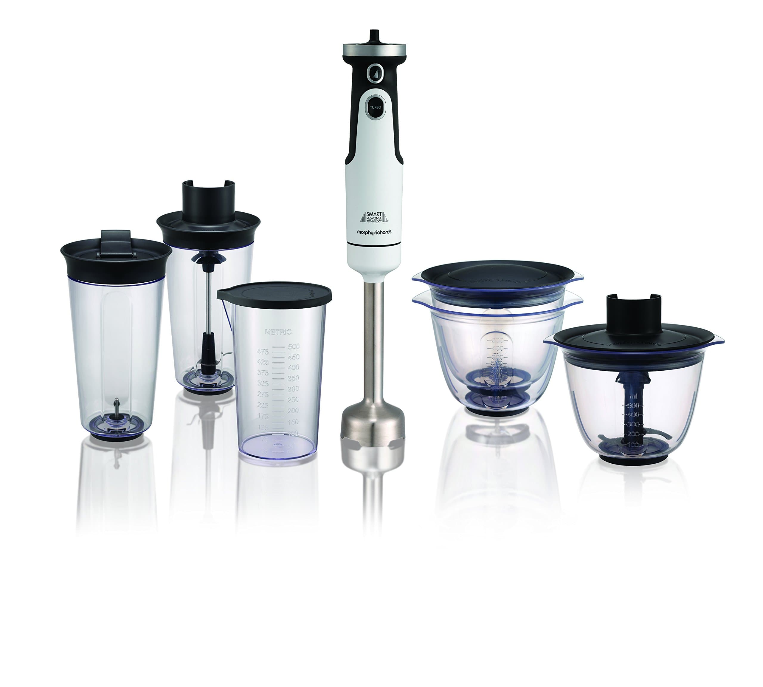 Morphy Richards Total Control Hand Blender Prep Set, White, 402053"Min 1 year manufacturer warranty"