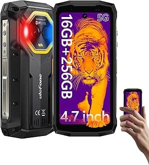Armor Mini 20T Pro 5G Rugged Phone, Thermal Imaging 50MP Main Camera, 16GB+256GB MTK Dimensity 6300, 6200mAh(33W), 4.7" HD+ Corning Gorilla Screen, Waterproof, Versatile LED Light, Android 15