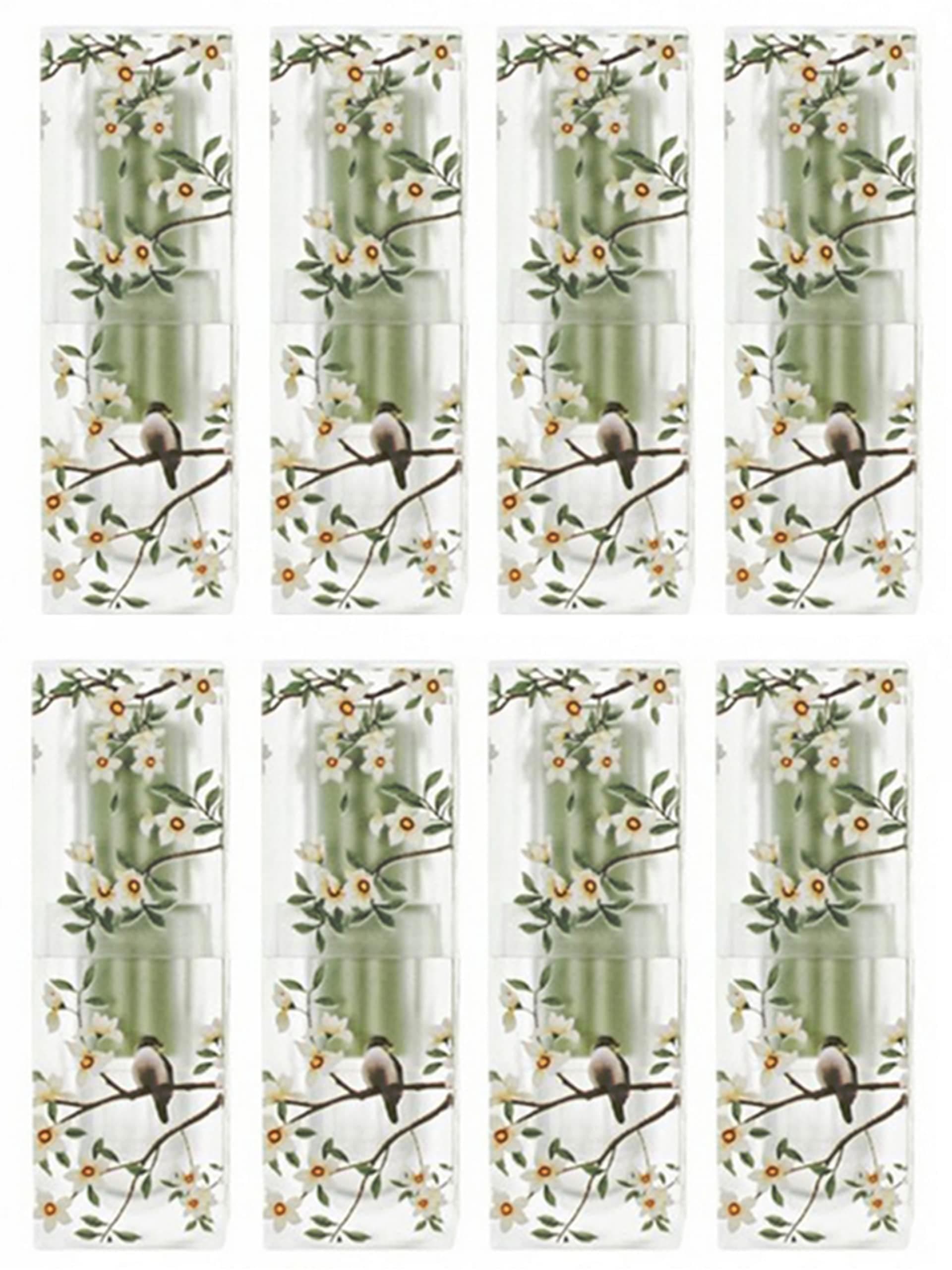 Azonee Lip Balm Tubes Lipstick Tubes Spring Themed Empty Plastic Lip Tube 3D Pritned Flower Bird Refillable Container for DIY Homemade Lipstick Lip Balm Cosmetic Makeup,8 Pack 3.5ml