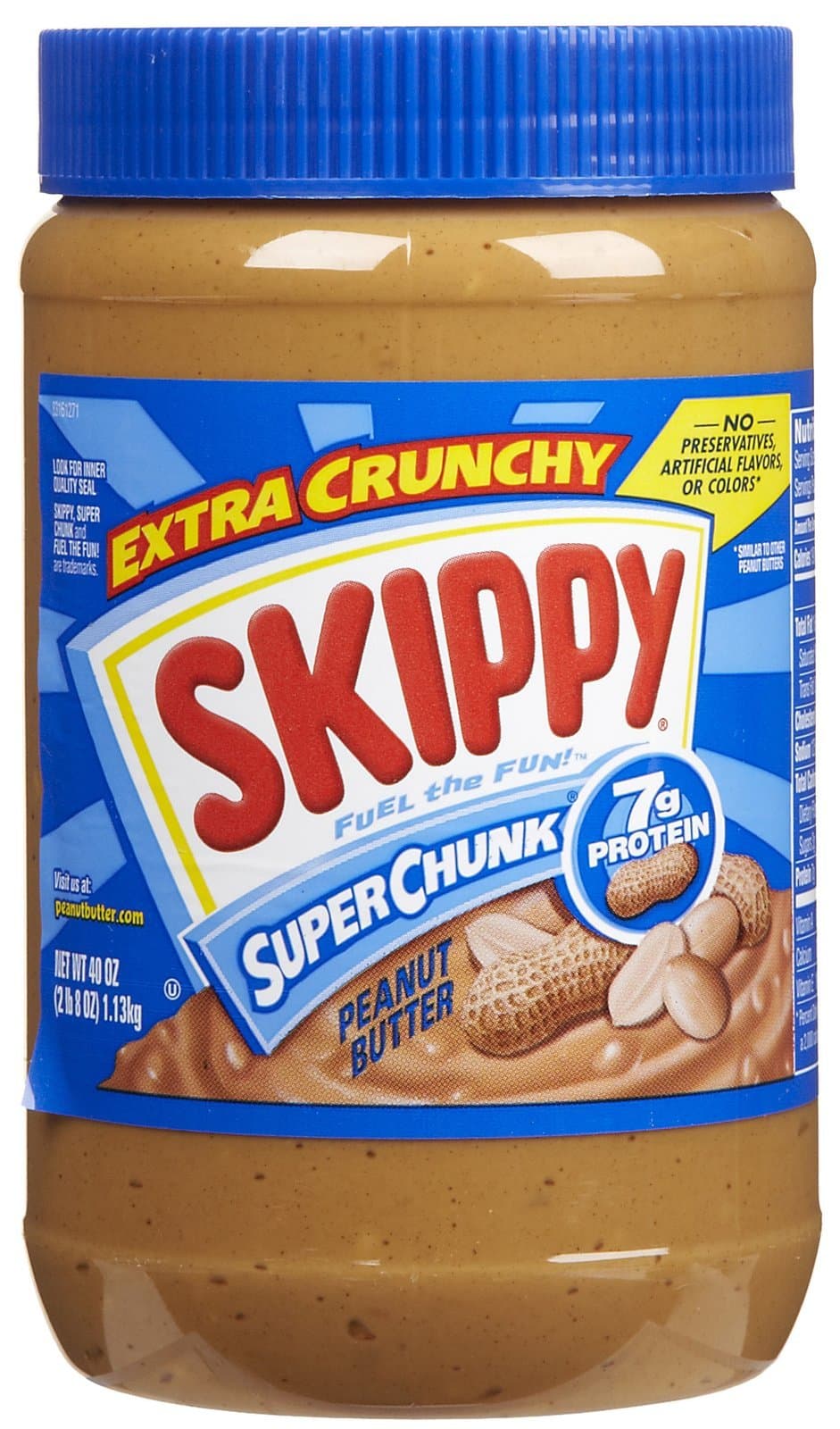 SUPER CHUNK Extra Crunchy Peanut Butter, 40 Ounce