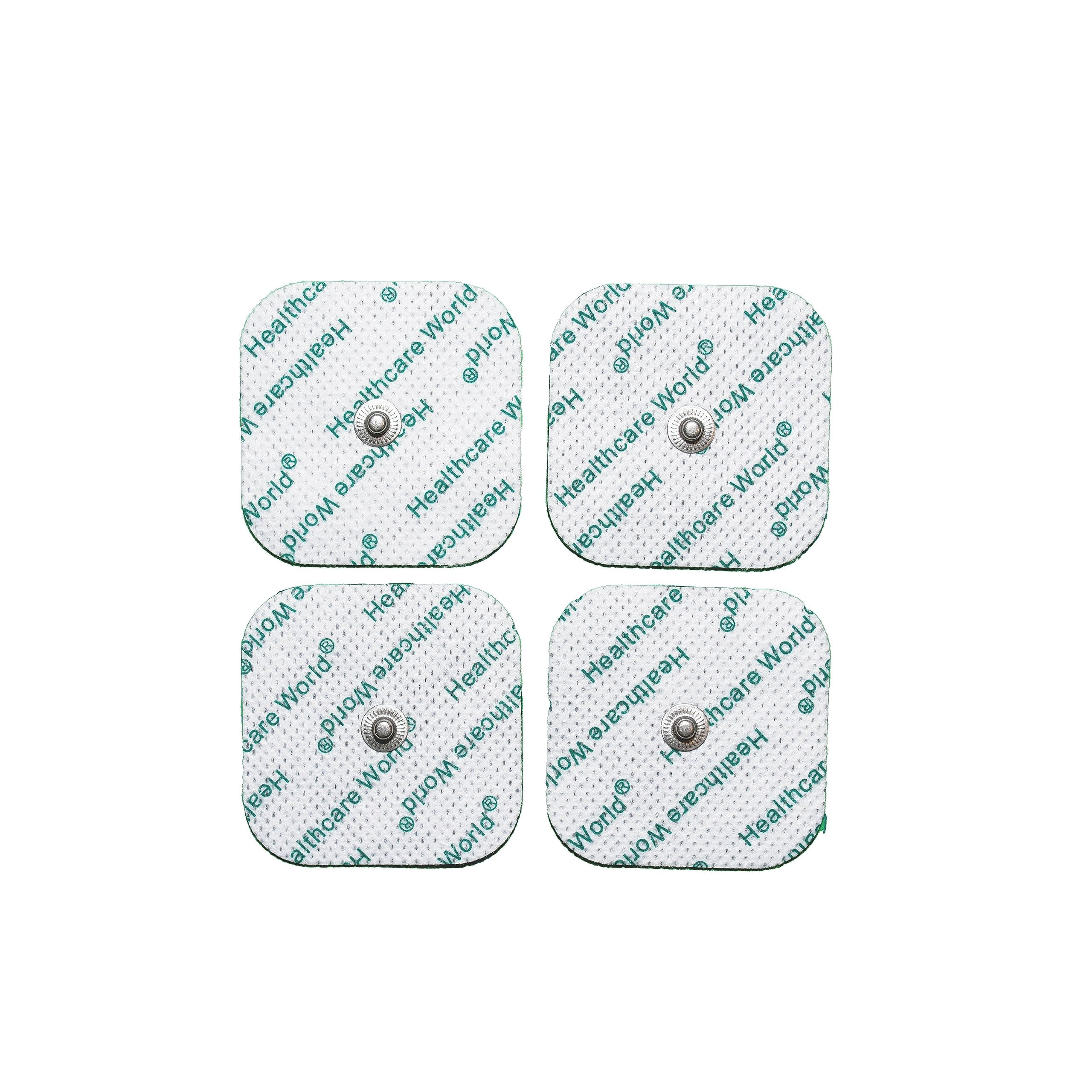 TENS Electrode Pads 5x5cm with Stud Connection 3.5mm Stud (4 Pieces) Shoulder, Knee, arm, Back, Muscle Pain Relief