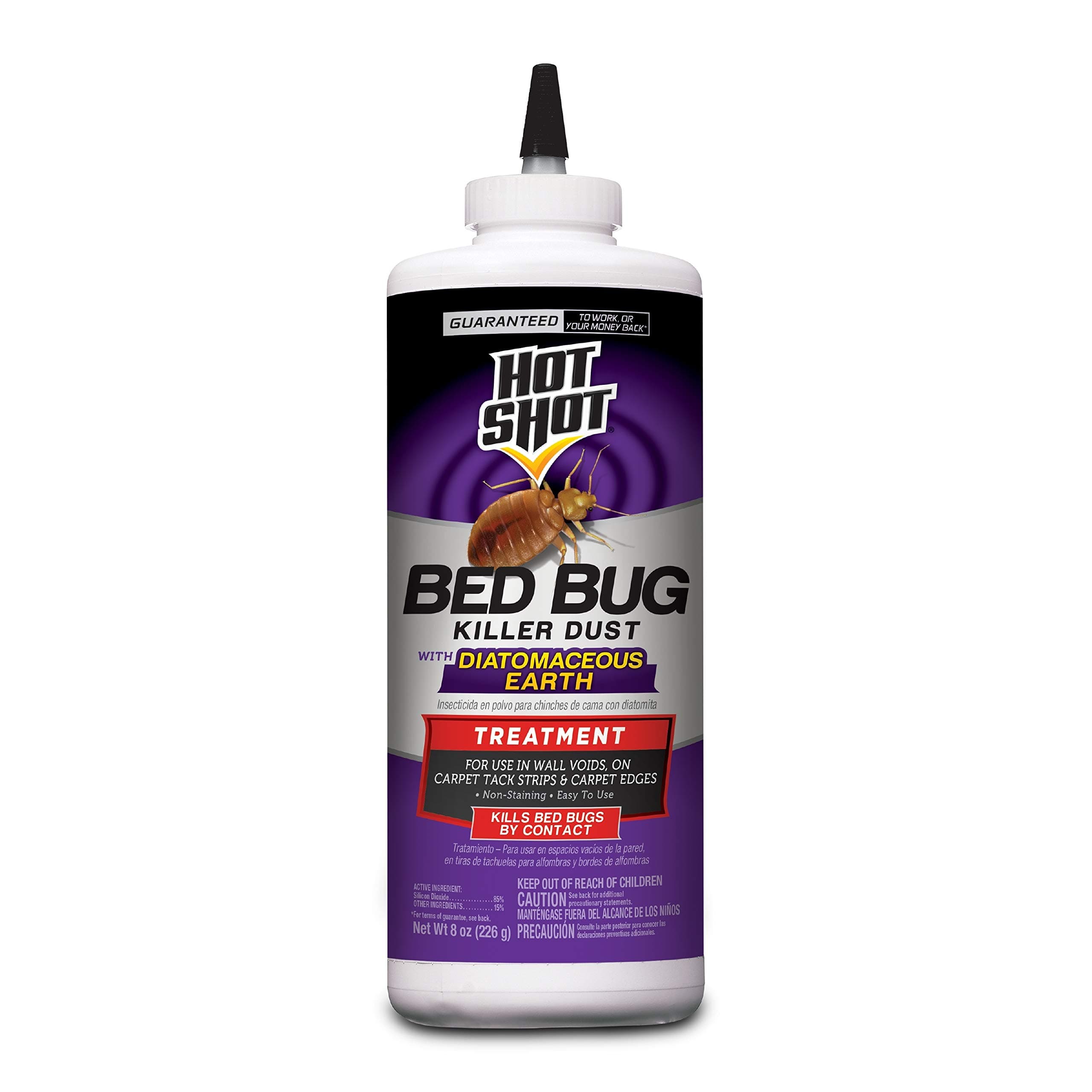 Bed Bug Killer Dust With Diatomaceous Earth For Insects 8 Ounces, Treatment For Bed Bugs