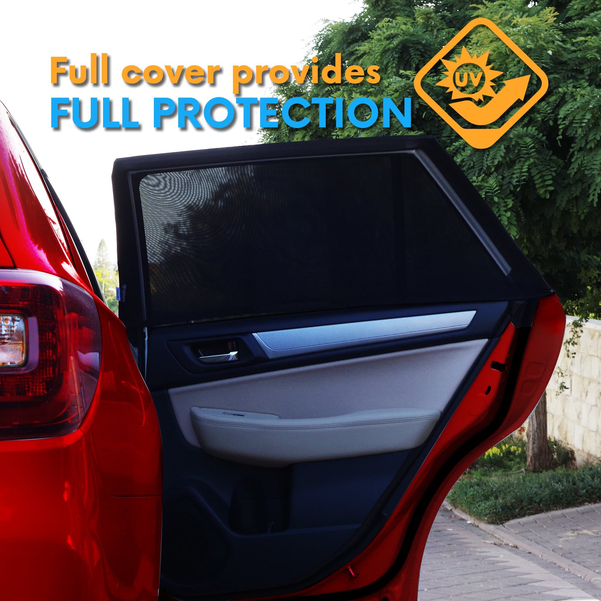 CAR Side Window Sun Shade (2 Pack) | Protects Your Babies and Kids from The Sun/UV Rays by up to 98% | XL FIT Big SUV |Black